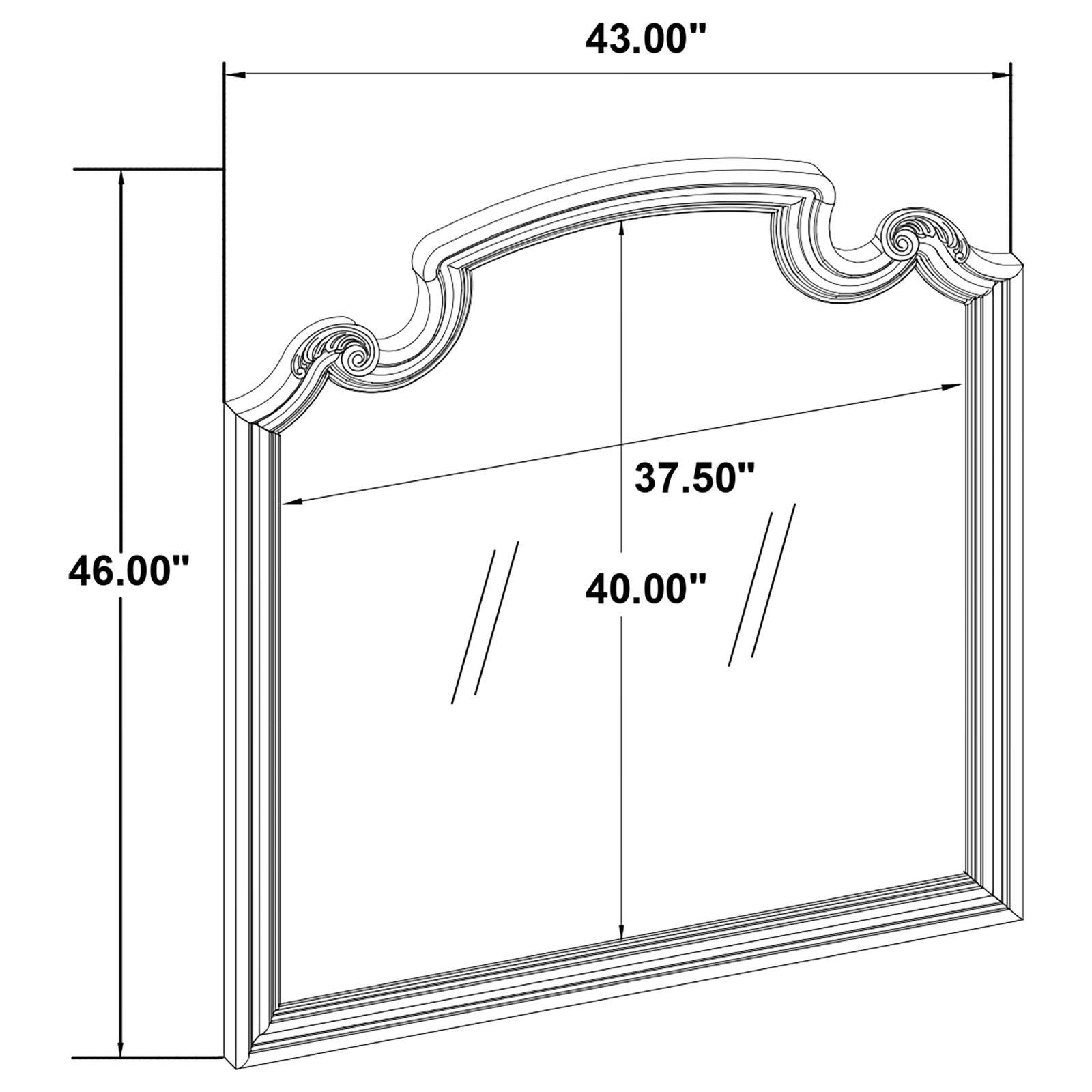Celina mirror reflecting bedroom light