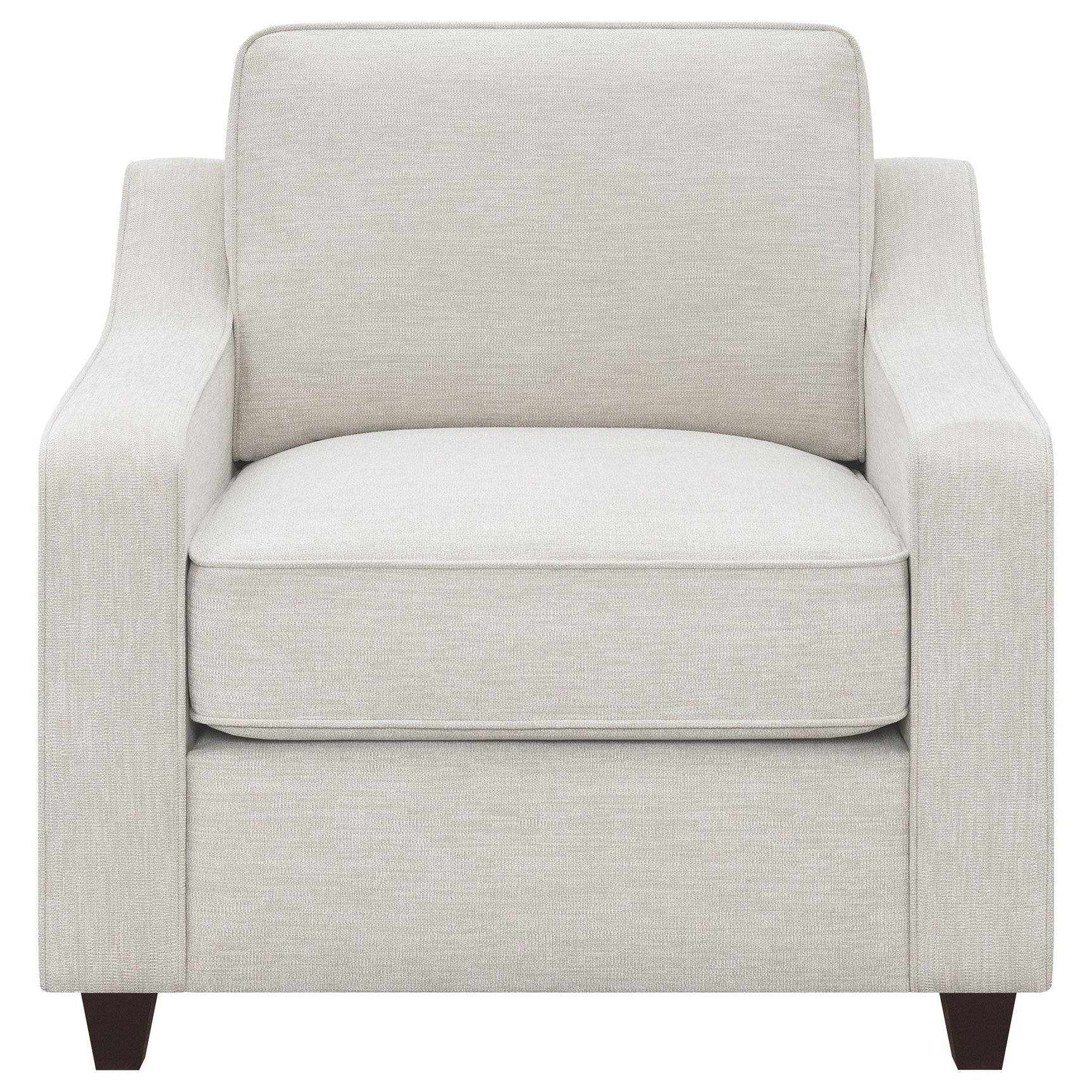 Christine 3-piece beige upholstered sofa set main view