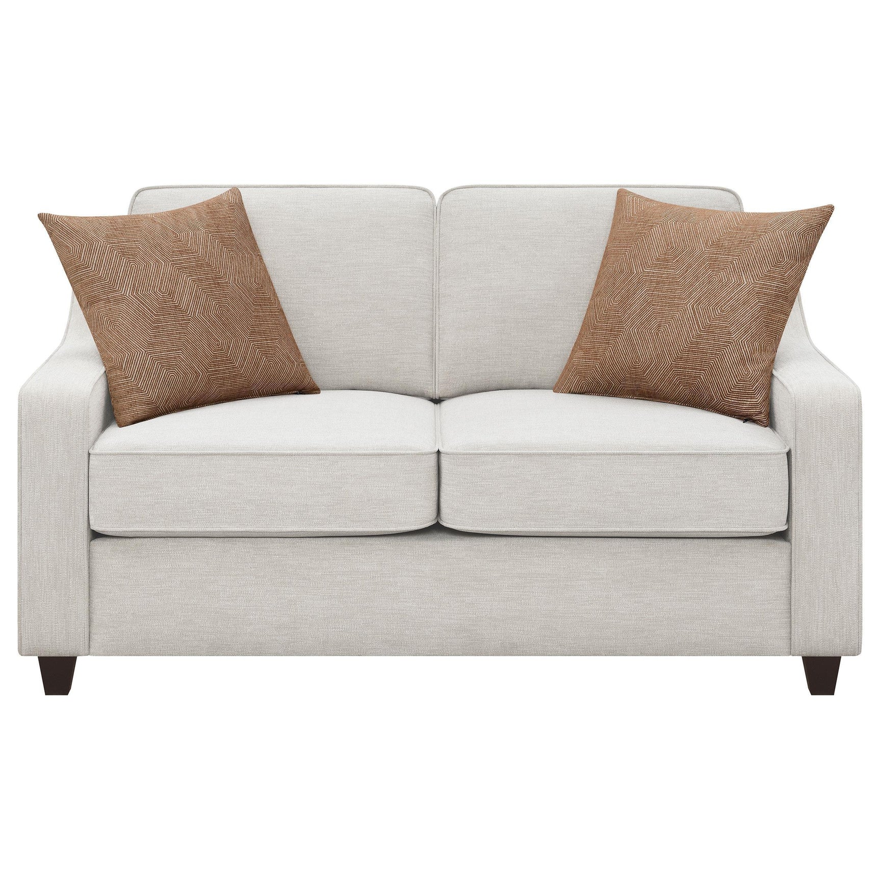Christine 3-piece beige upholstered sofa set main view