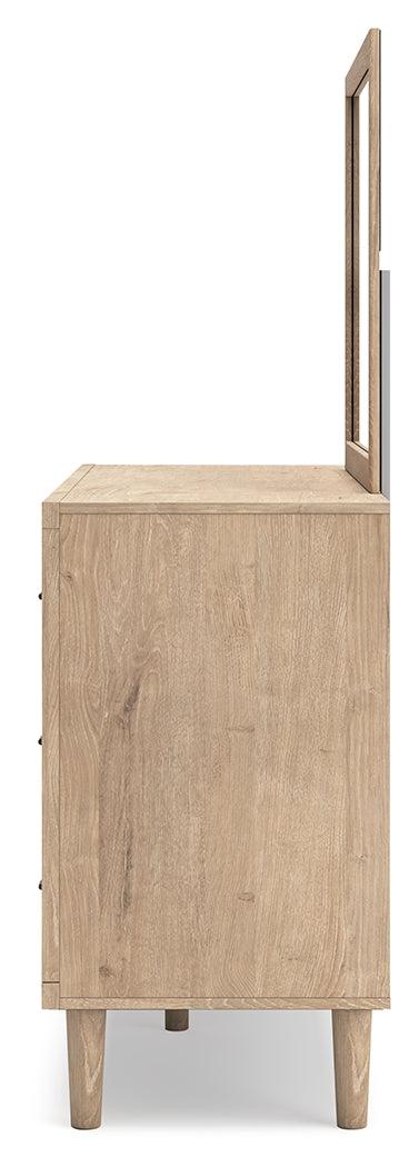 Assembly illustration of Cielden dresser feet attachment