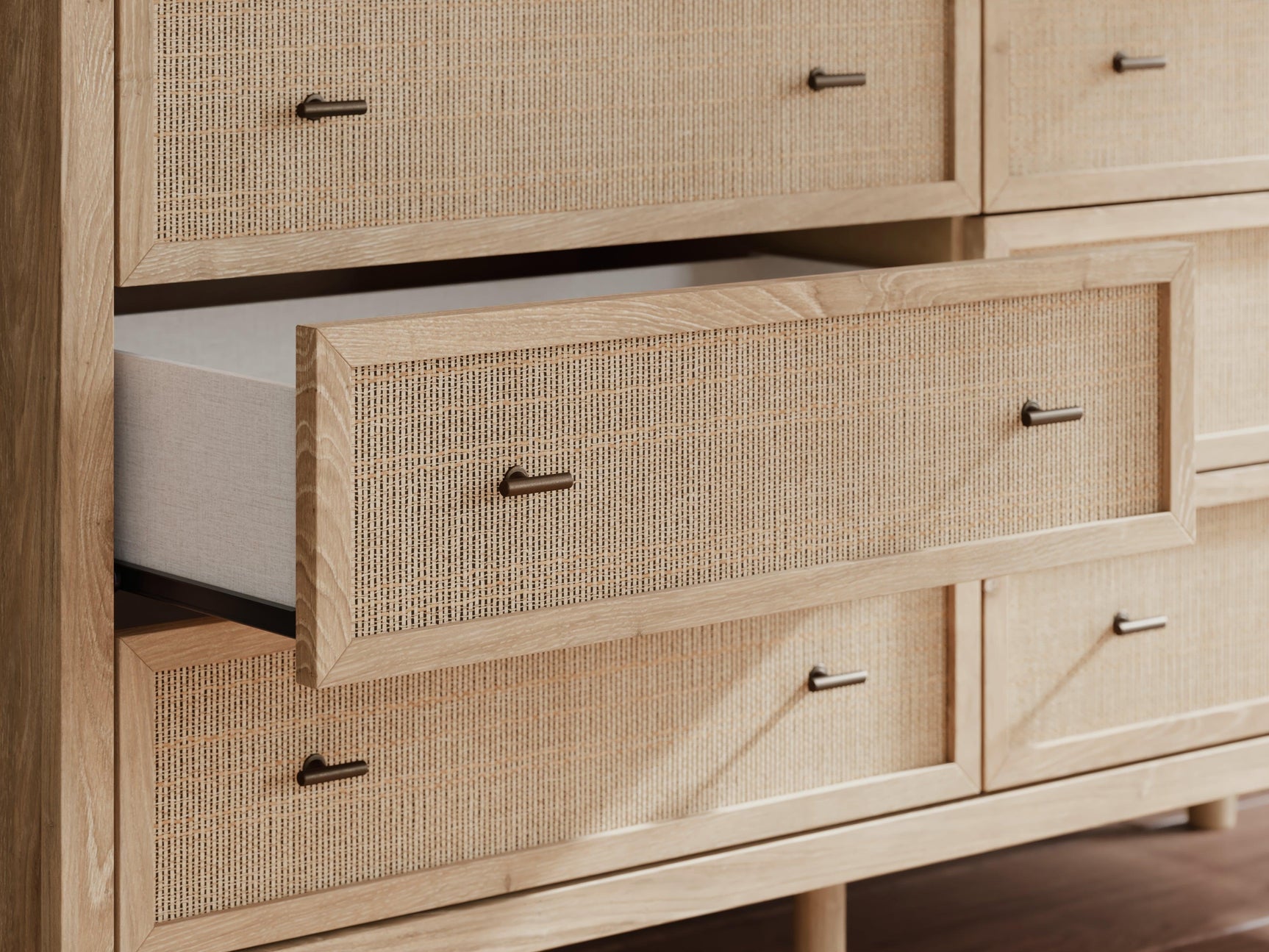 Framed pilasters and drawer fronts on Cielden dresser