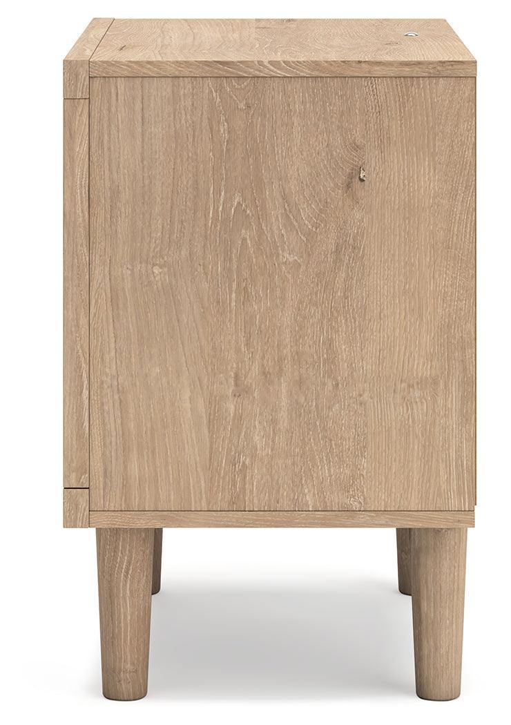 Overall view of Cielden Nightstand in a bedroom setup