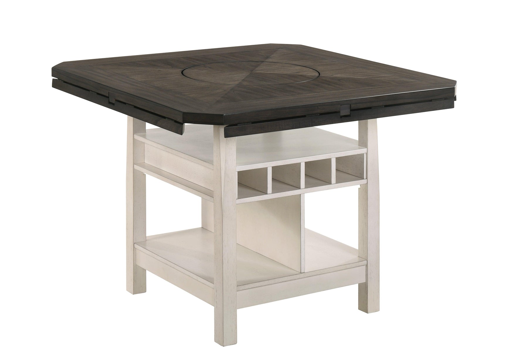 Conner Chalk Gray Oval Counter Height Dining Set side angle