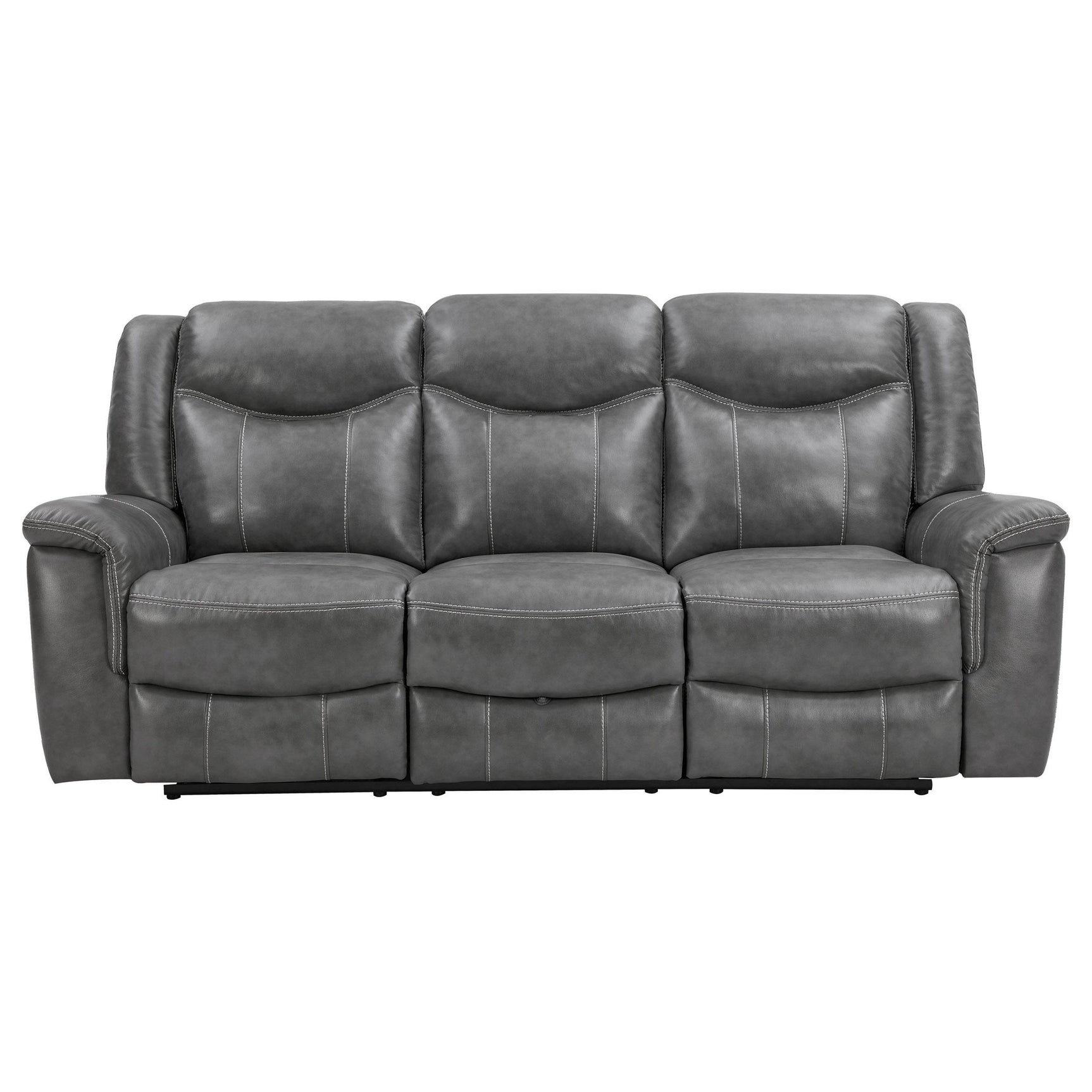 Close-up of Conrad sofa upholstery and stitching detail
