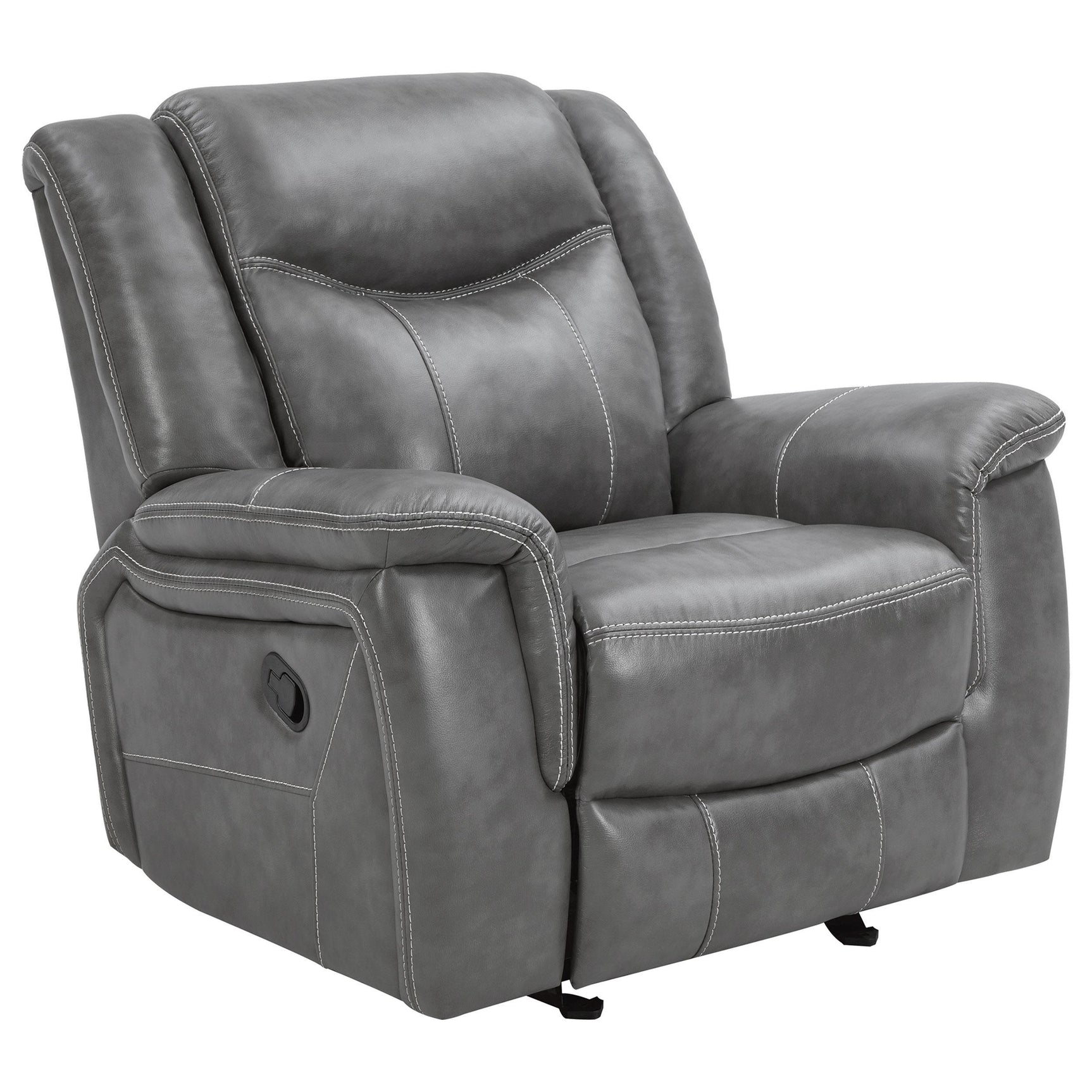 Conrad 3-piece upholstered grey motion sofa set view