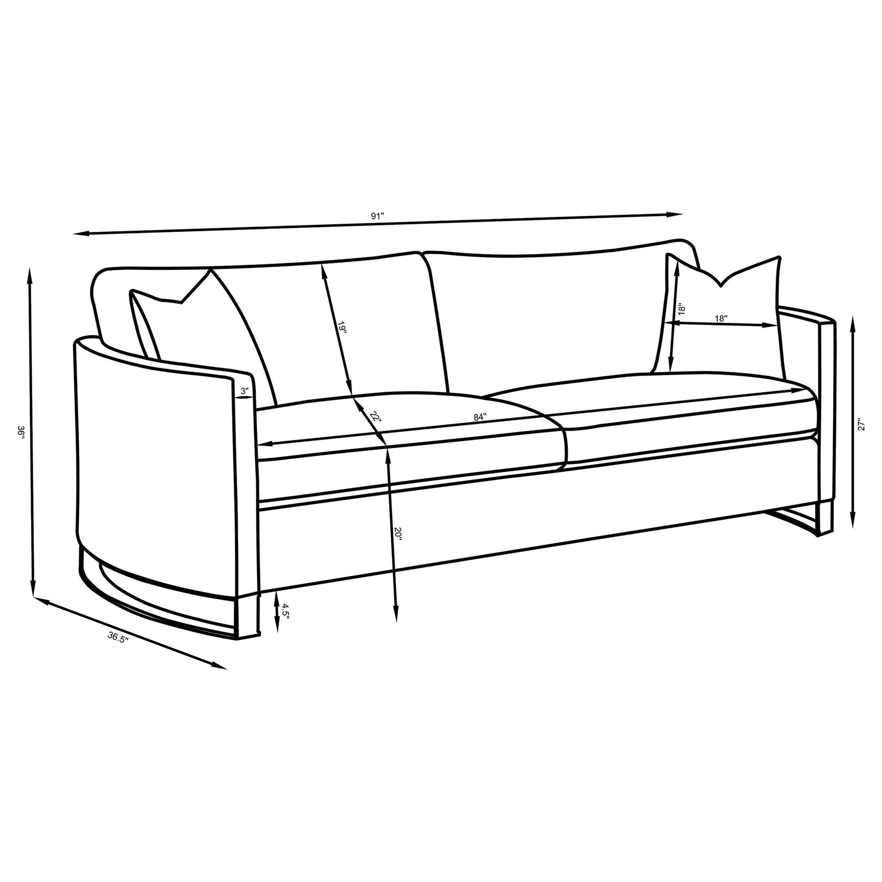 Detailed shot of sofa cushions on Corliss Set beige