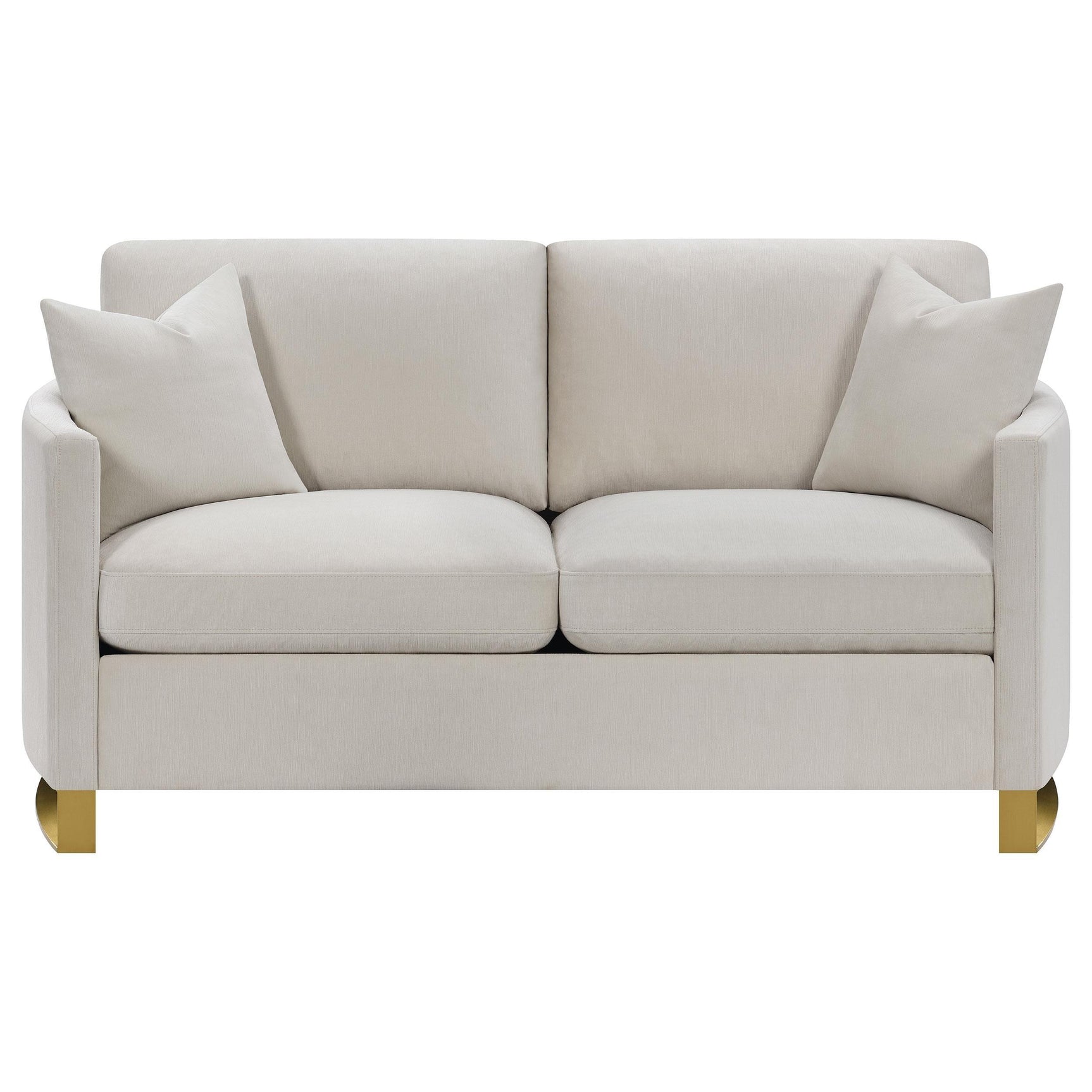 Detail of arm and fabric texture on Corliss sofa set