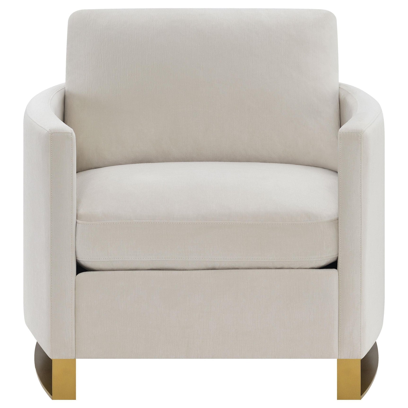 Close detail of sewing and fabric on Corliss sofa