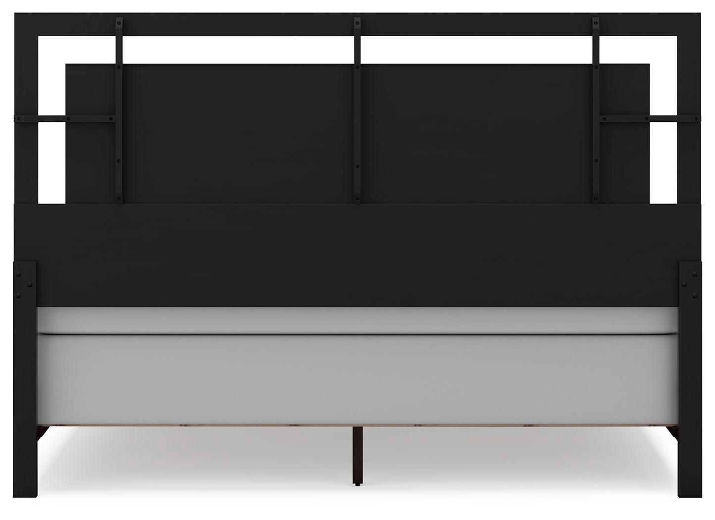 Corner view of Covetown King Panel Bed