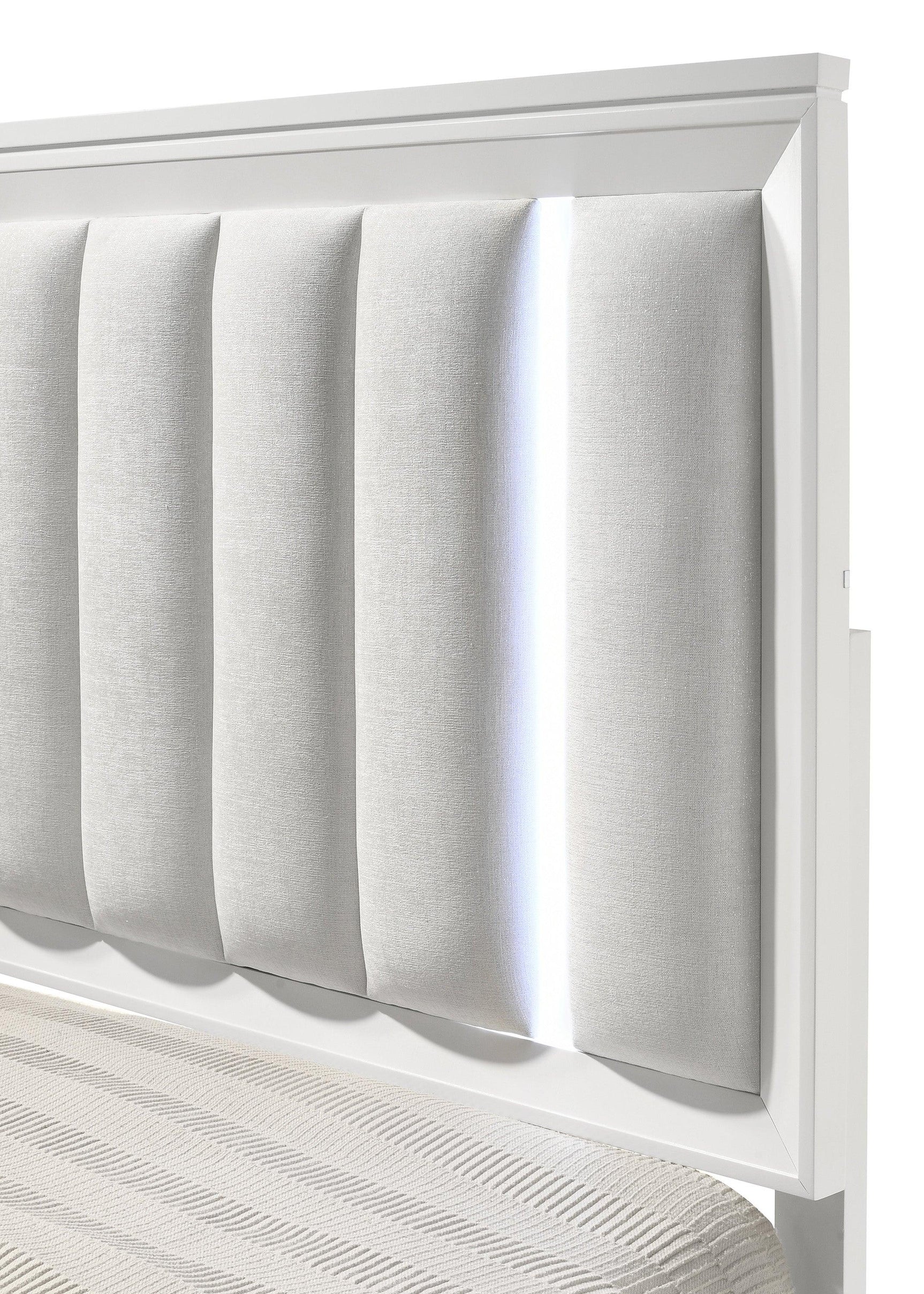 Cressida White Modern Contemporary Solid Wood 5-Drawers Chest - Ella Furniture