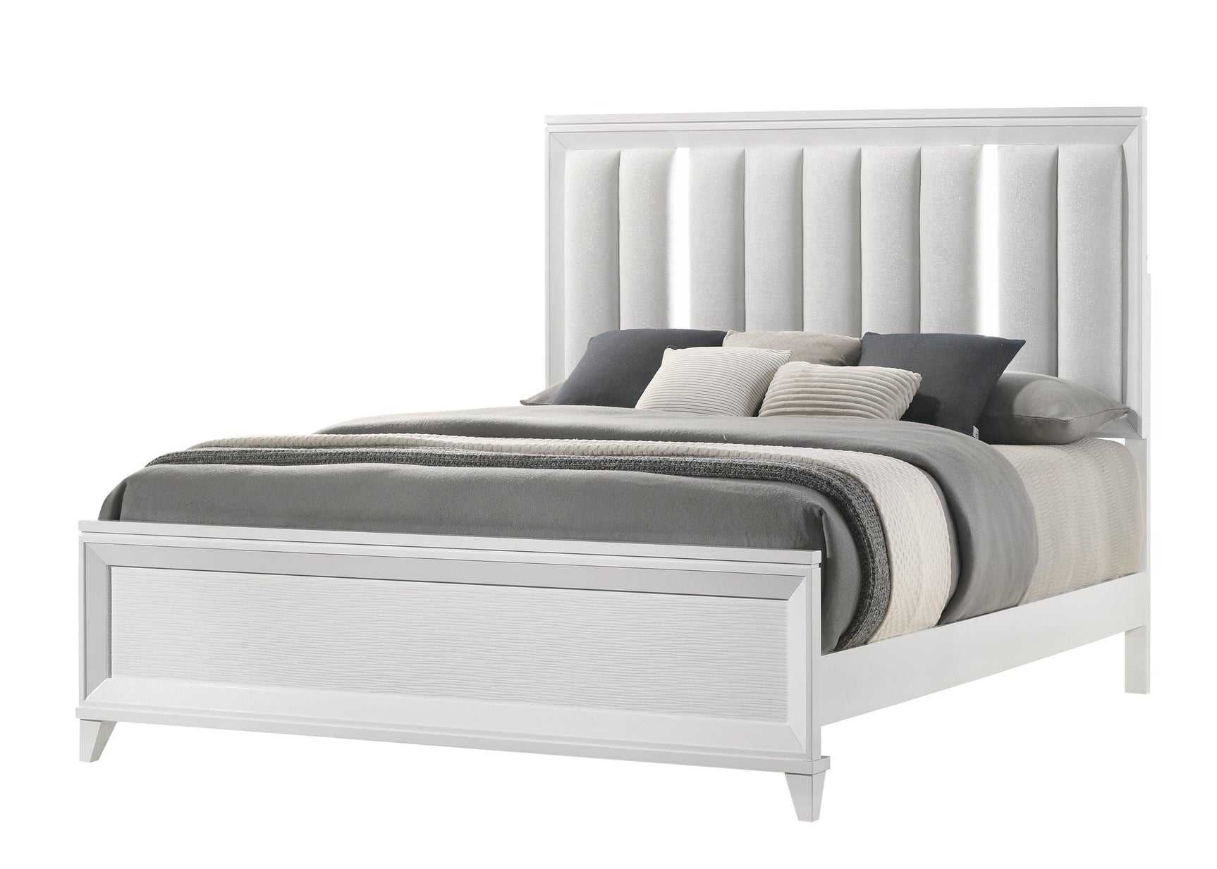 Cressida White Modern Contemporary Solid Wood 5-Drawers Chest - Ella Furniture