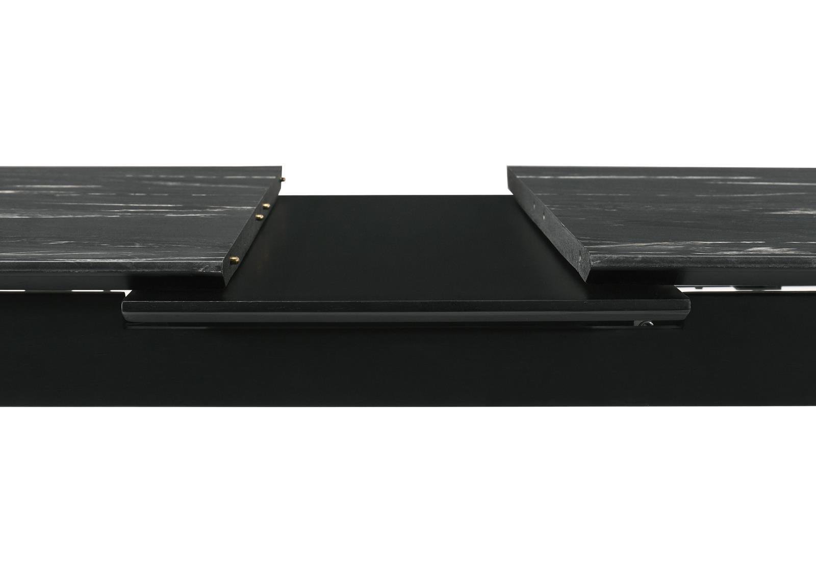 Top view of Crestmont grey faux marble table