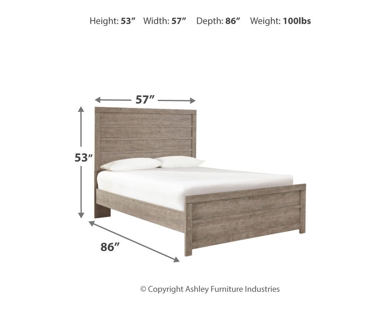 main view of Culverbach Gray Panel Bedroom Set bed