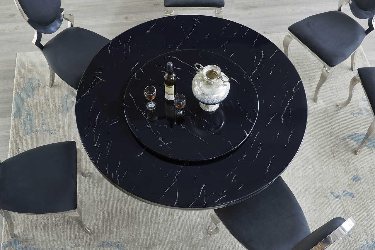 Close up of marble-like tabletop on D615 Maxi