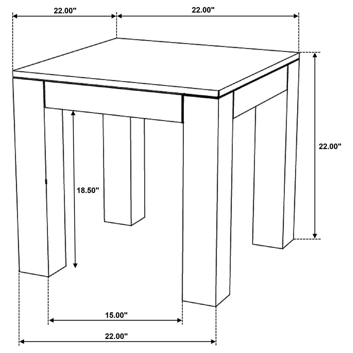 Butte Square Mango Wood End Table Natural — product image 6