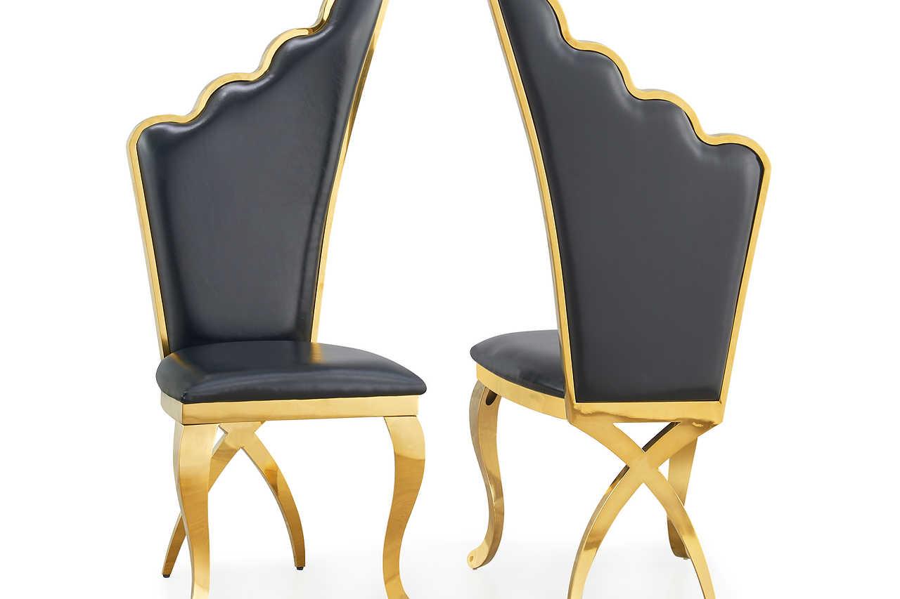 Side view of Paris PU Upholstered Dining Chair
