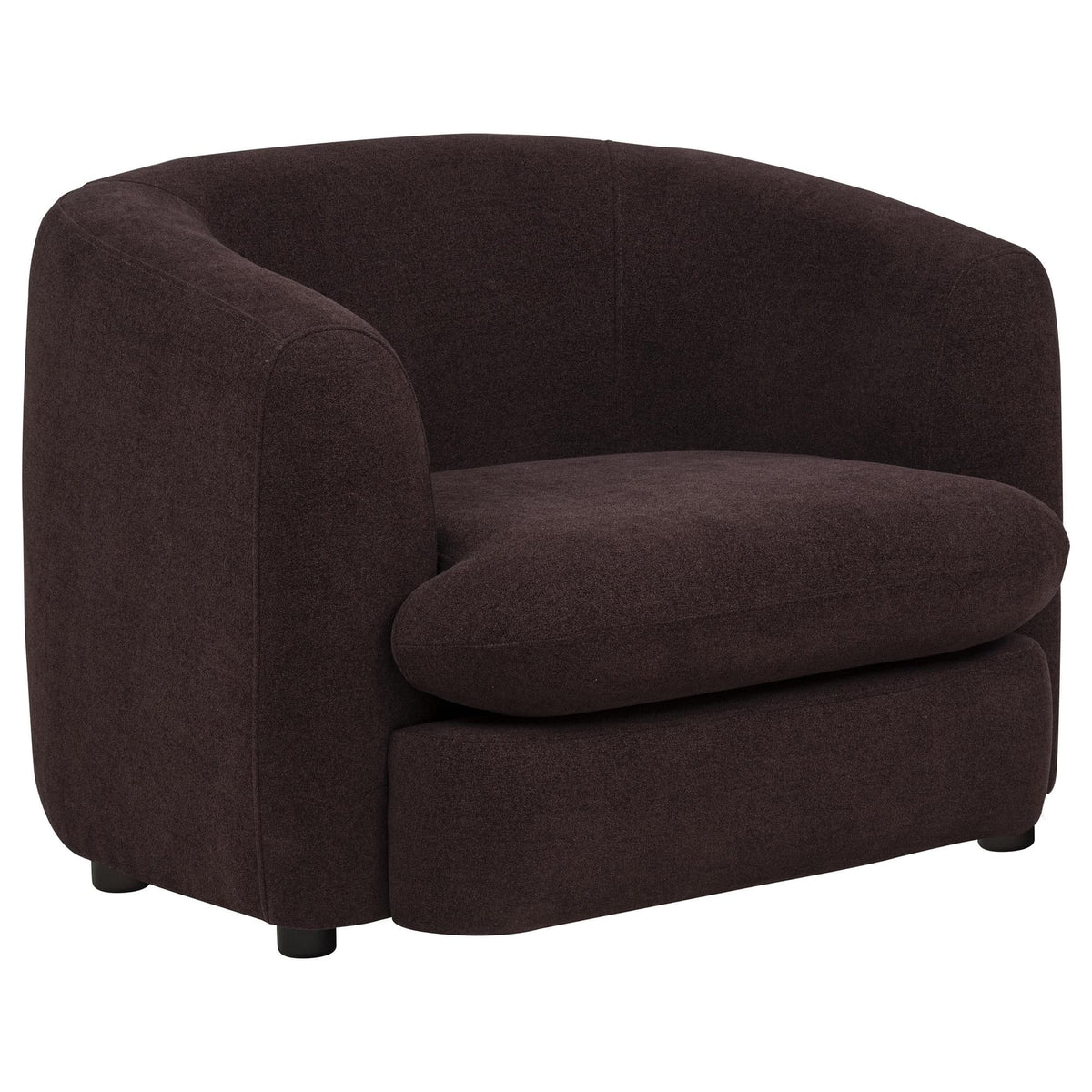 Delroy 3-Piece Stationary Sofa Set in Aubergine Polyester — product image 6