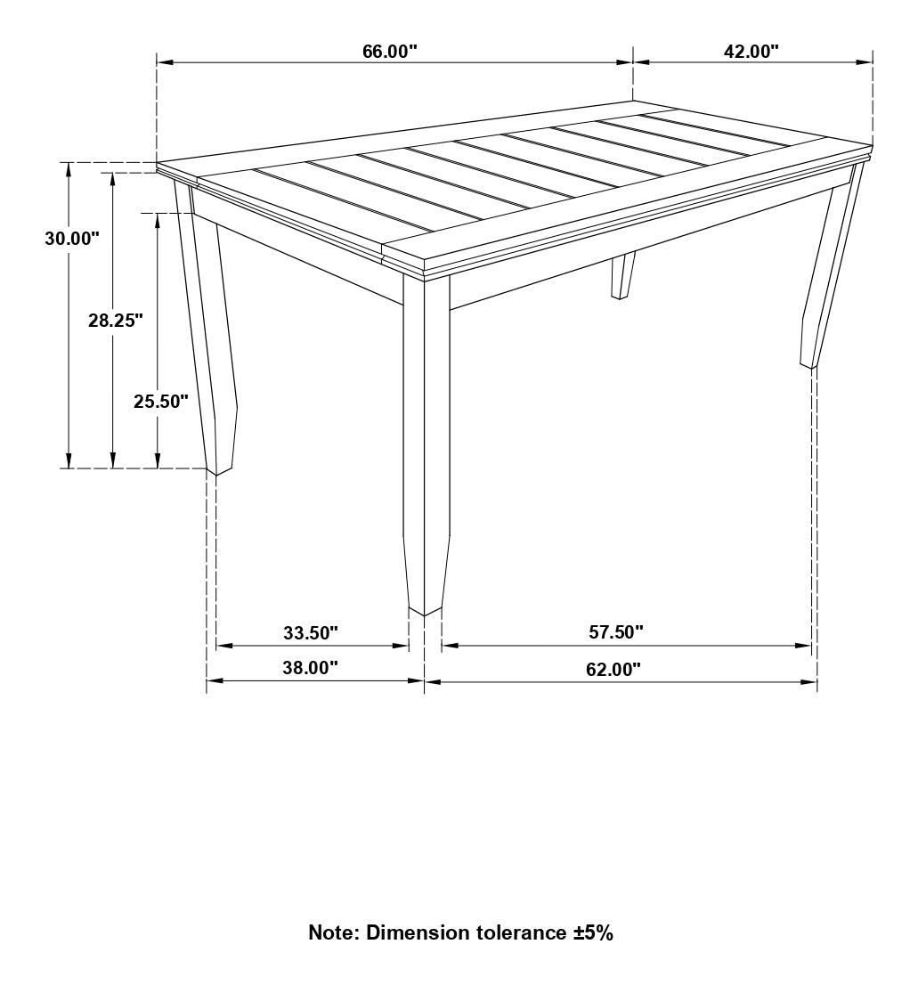 Side view of Dalila Cappuccino Rectangular Dining Room Set