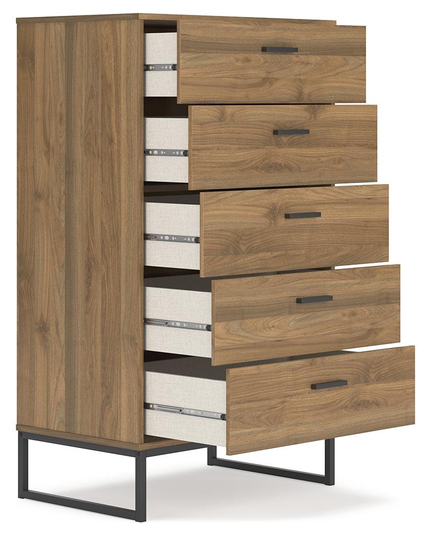 Deanlow Chest of Drawers metal legs detail