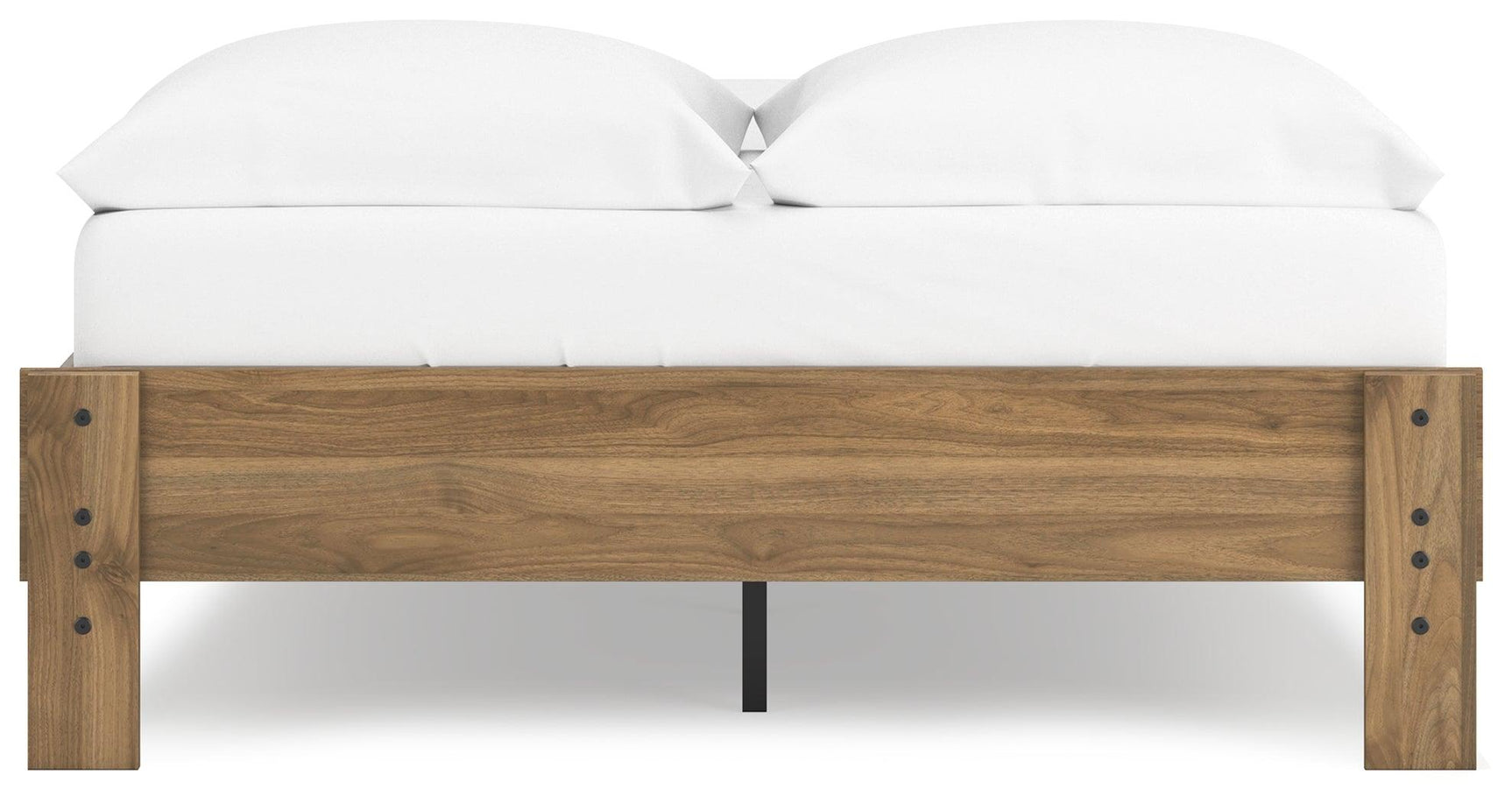 Deanlow Honey Full Platform Bed close-up of footboard