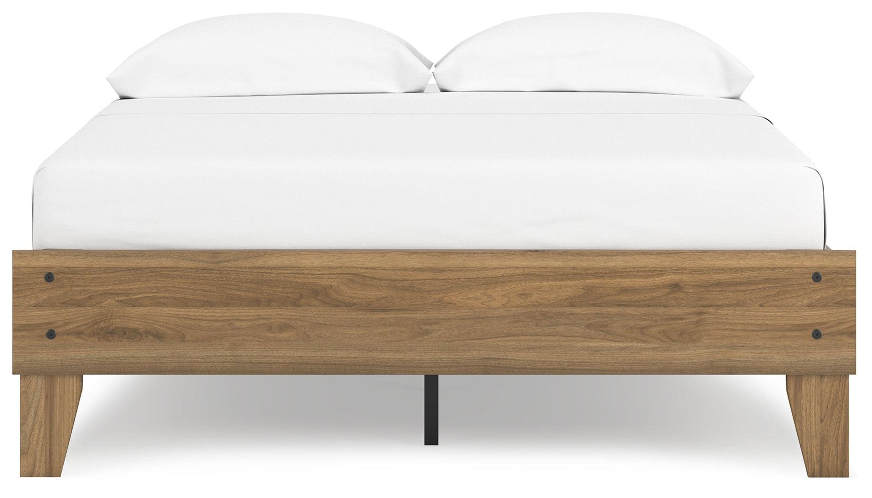 Deanlow Honey Full Platform Bed assembly process view