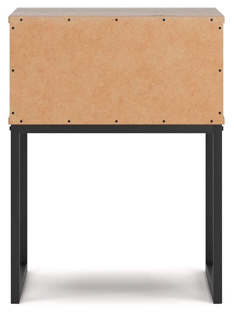 Deanlow Nightstand showing smooth drawer glide
