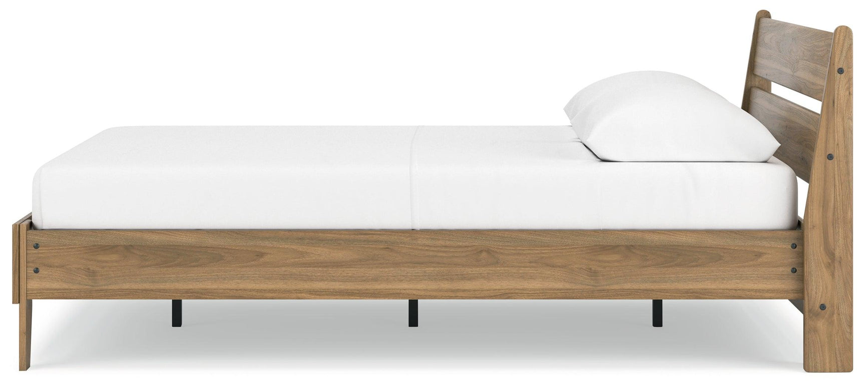 Assembly view of Deanlow Honey Queen Platform Bed components