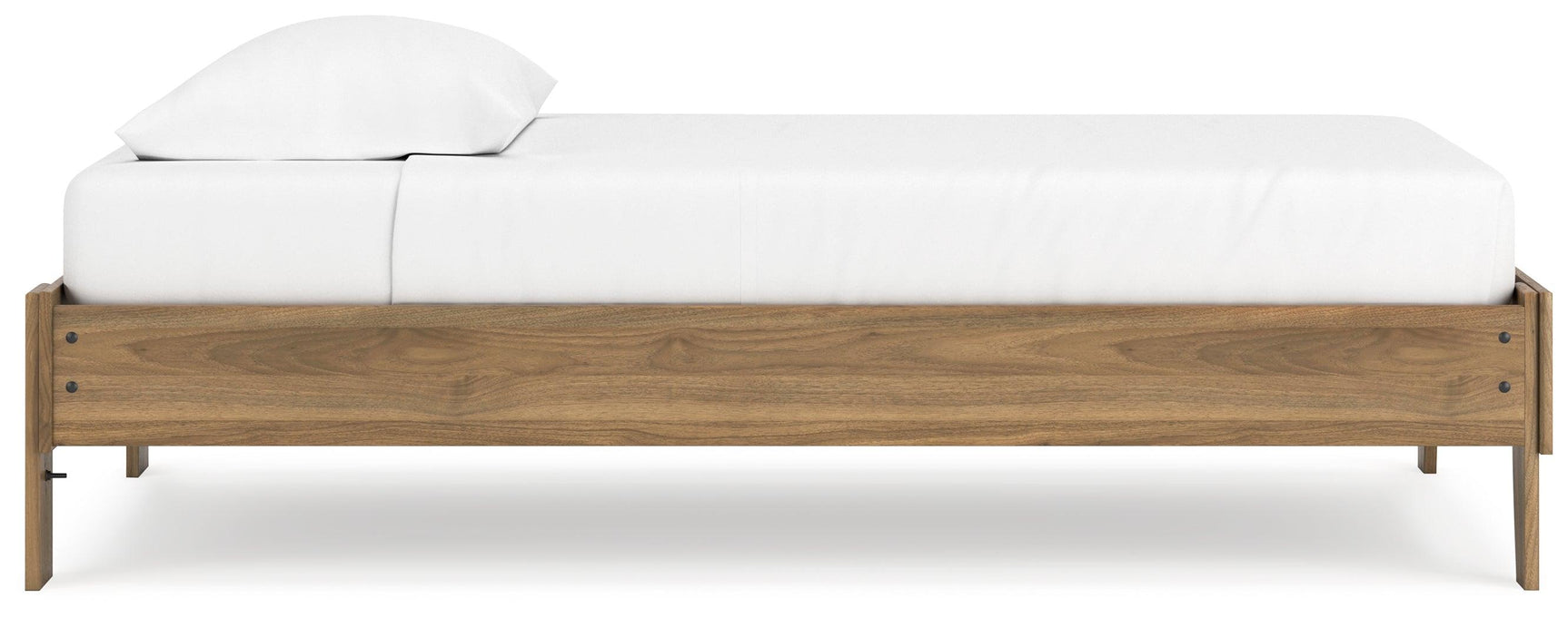 Deanlow Honey Twin Platform Bed corner detail
