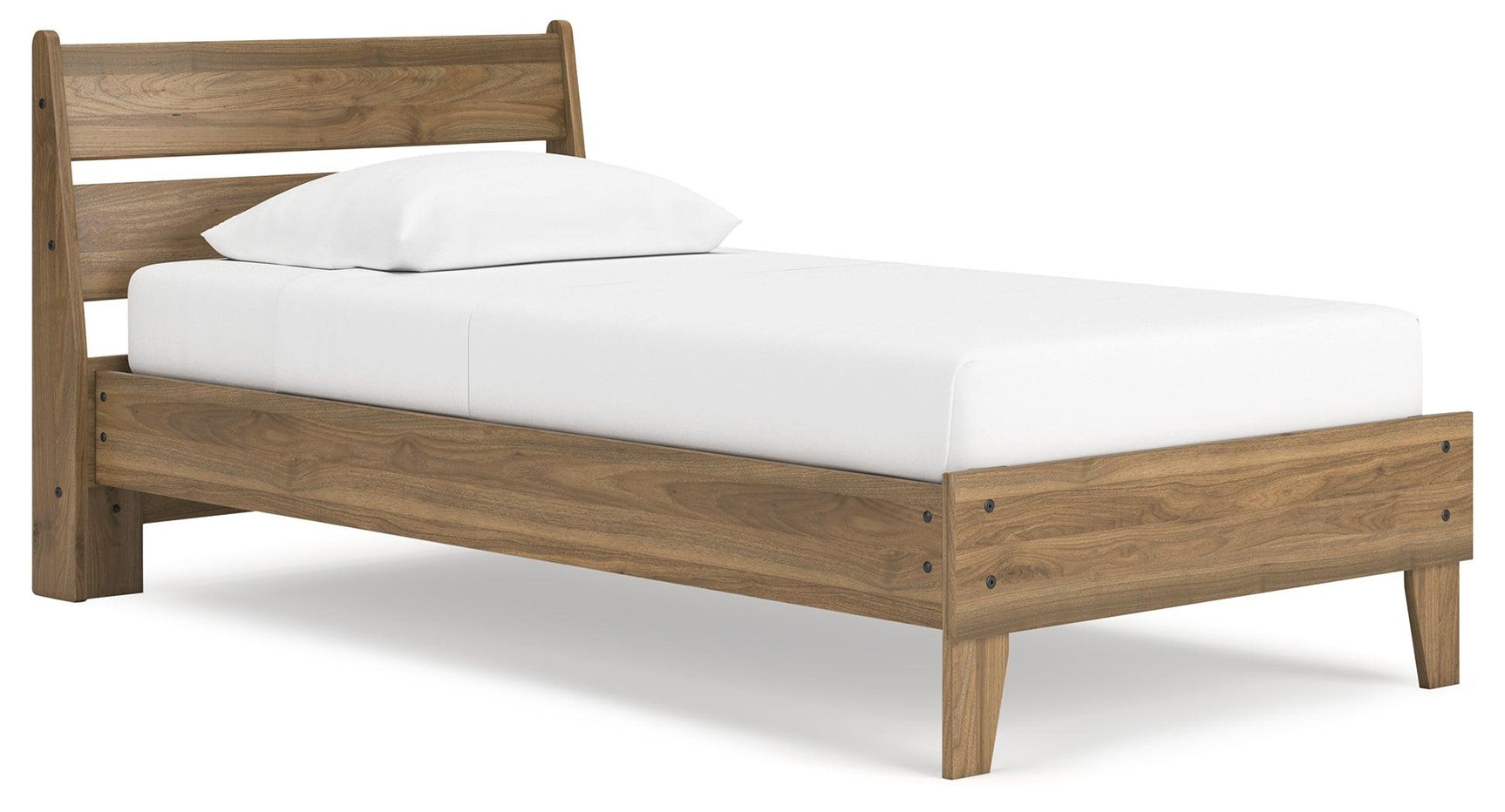 Deanlow Honey Twin Platform Panel Bed side view