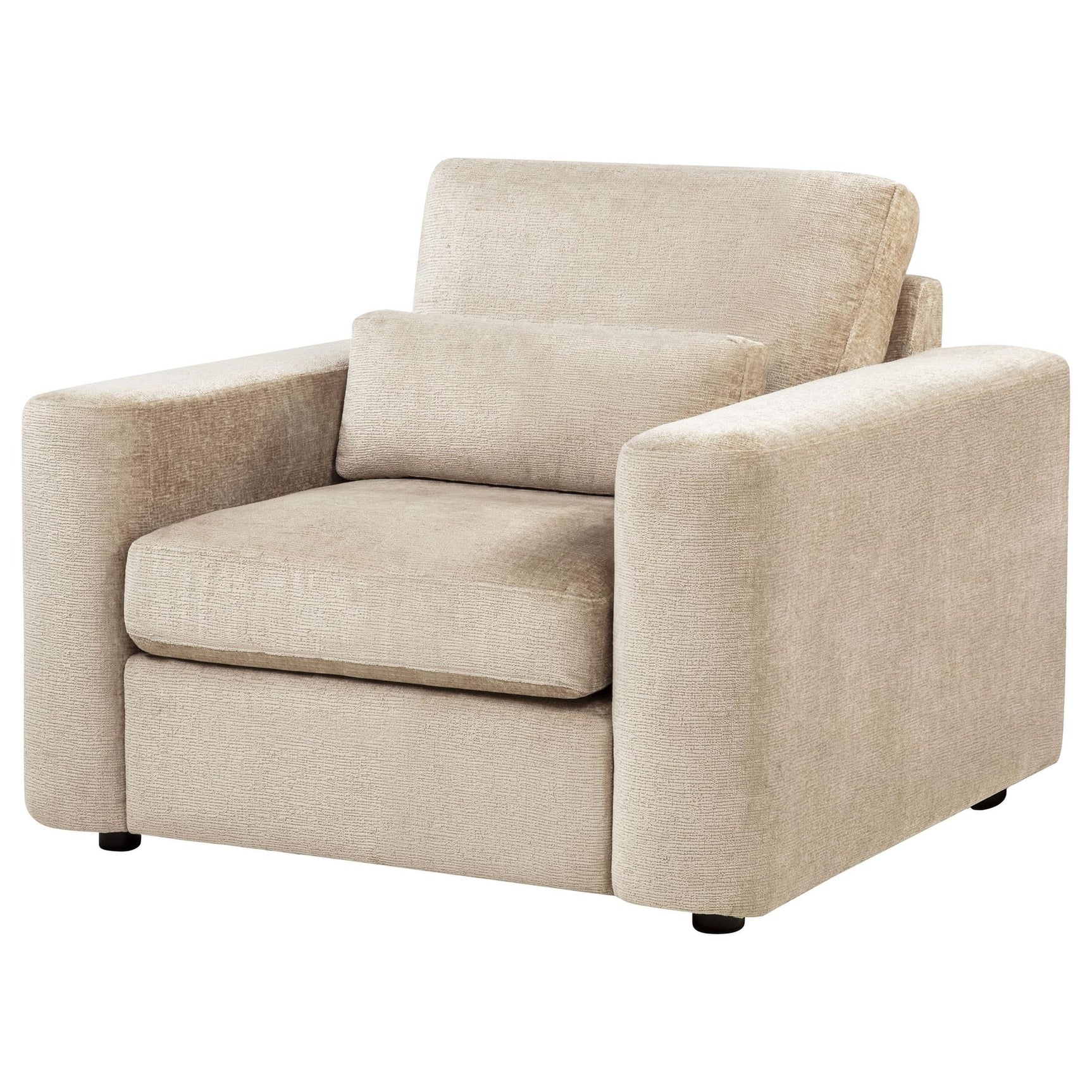 Amador Chenille Upholstered Track Arm Accent Chair Camel view 4