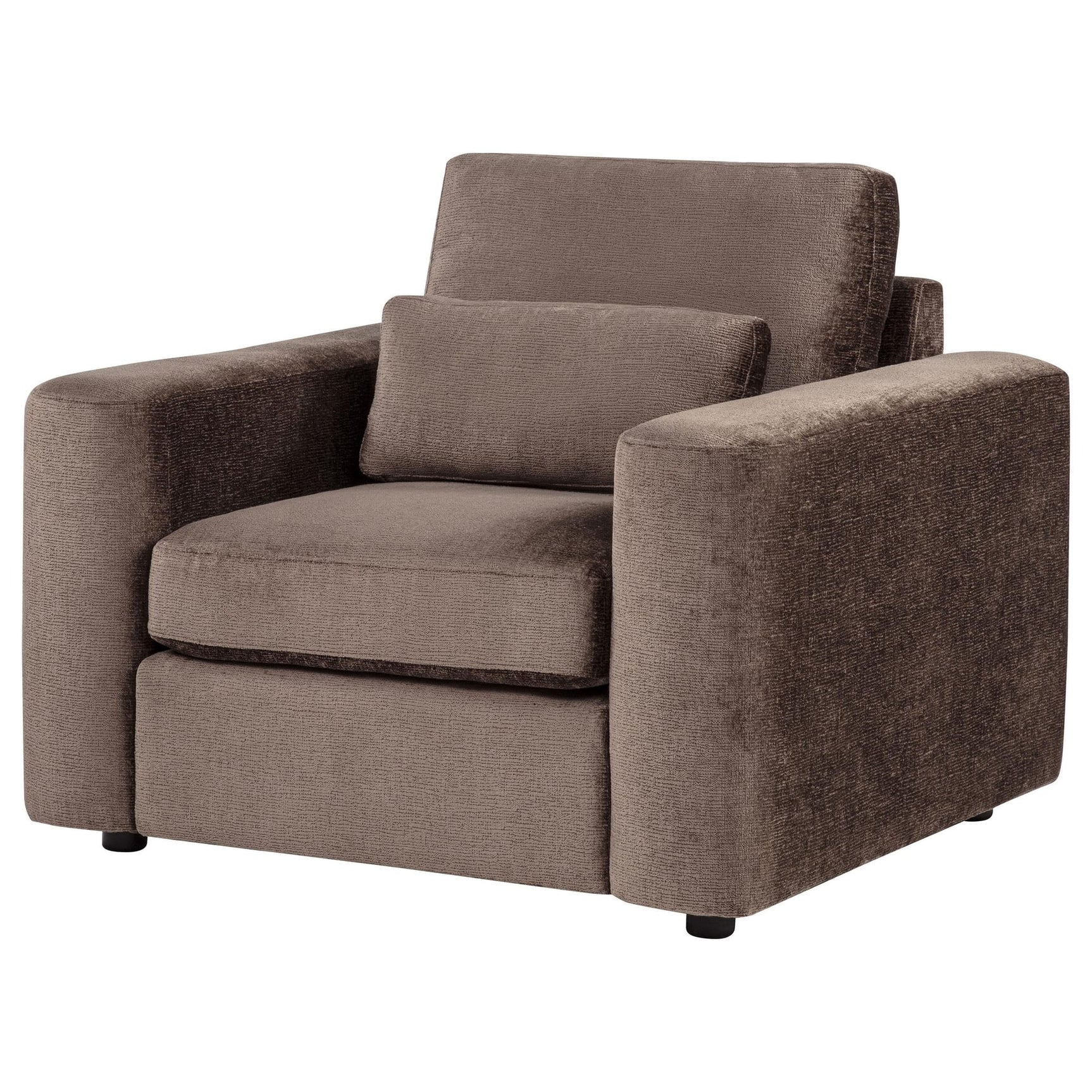 Amador Chenille Upholstered Track Arm Accent Chair Chocolate view 4