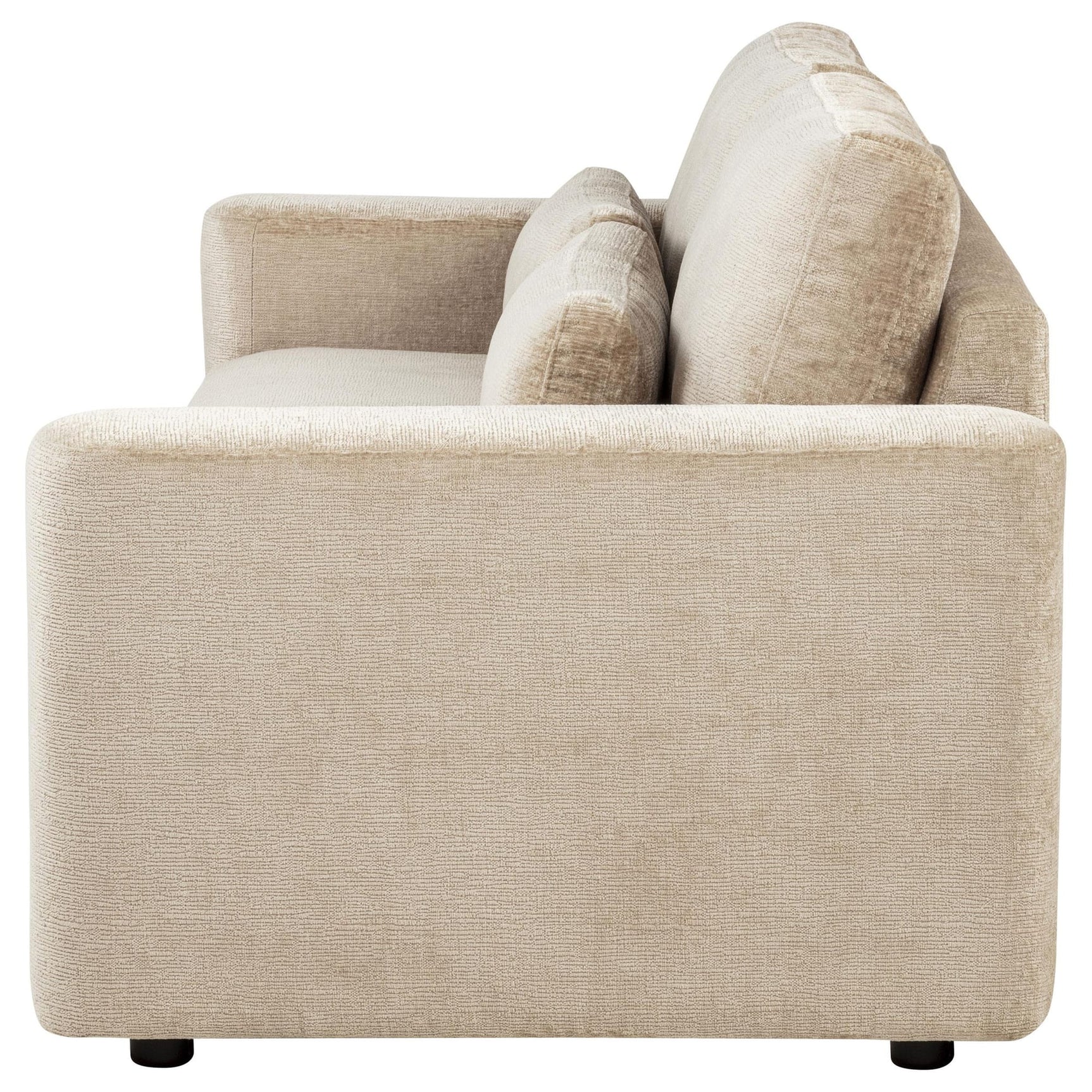 Amador Chenille Upholstered Track Arm Sofa Camel view 5