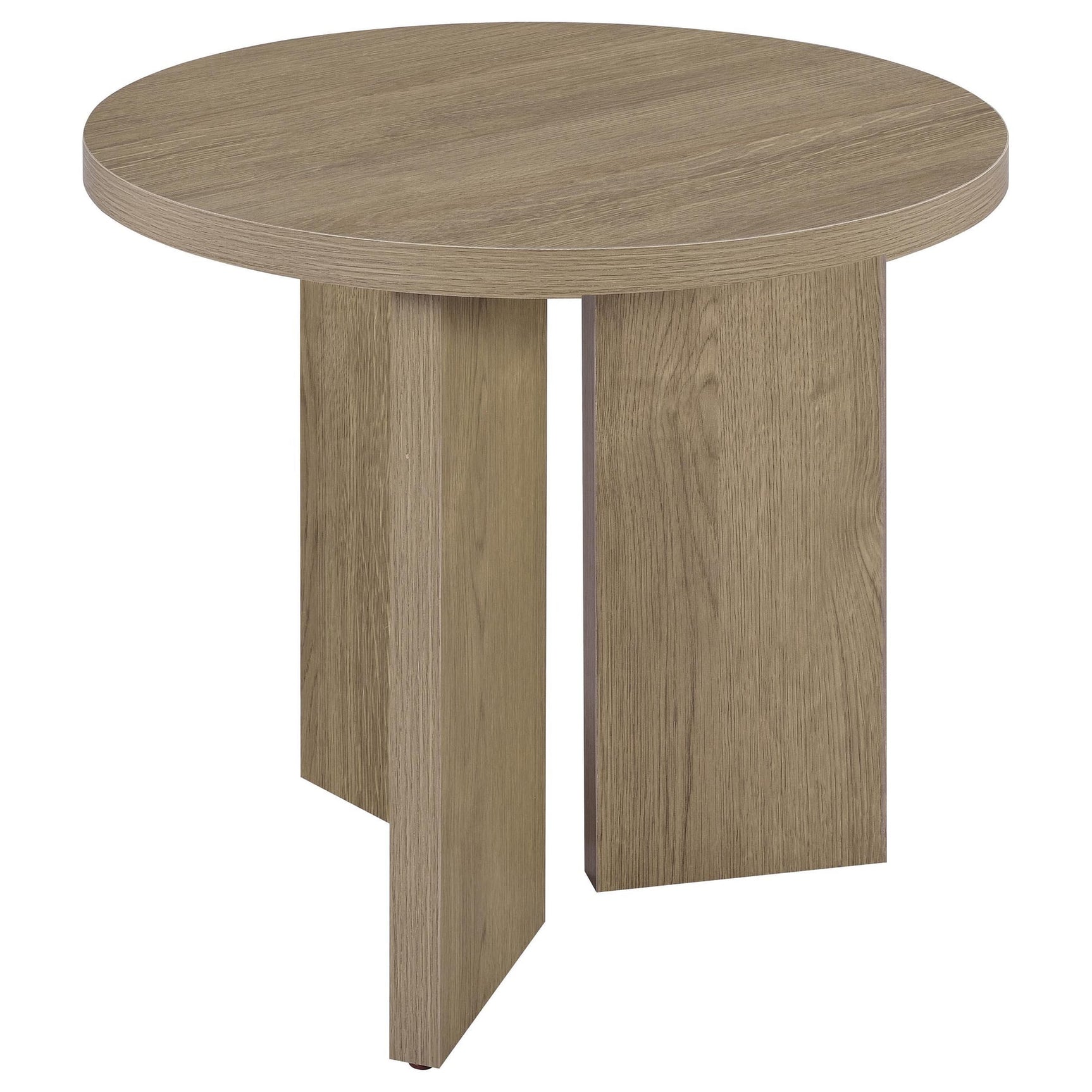 Aragon 3-Piece Round Coffee and End Table Set Latte view 3