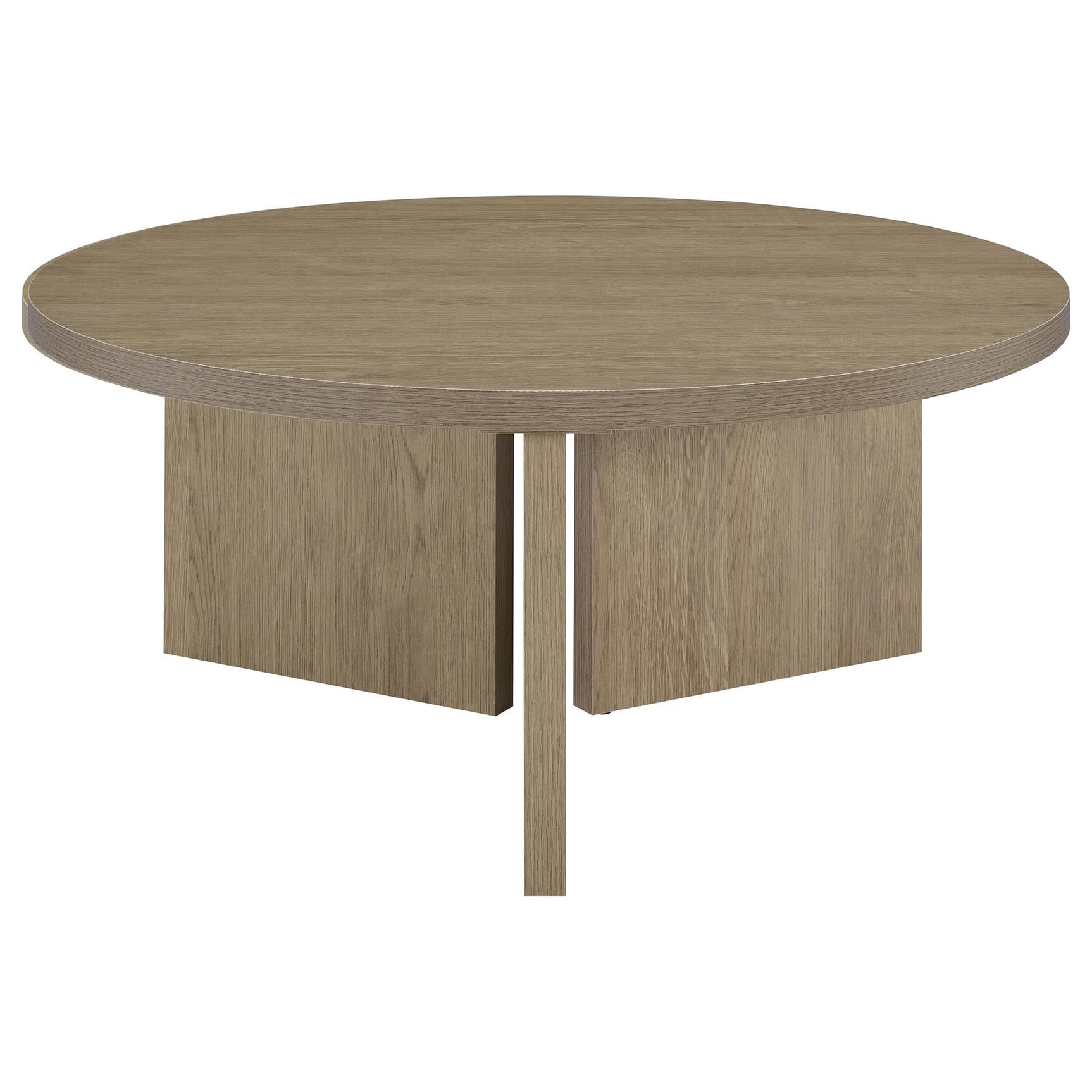 Aragon 3-Piece Round Coffee and End Table Set Latte view 11