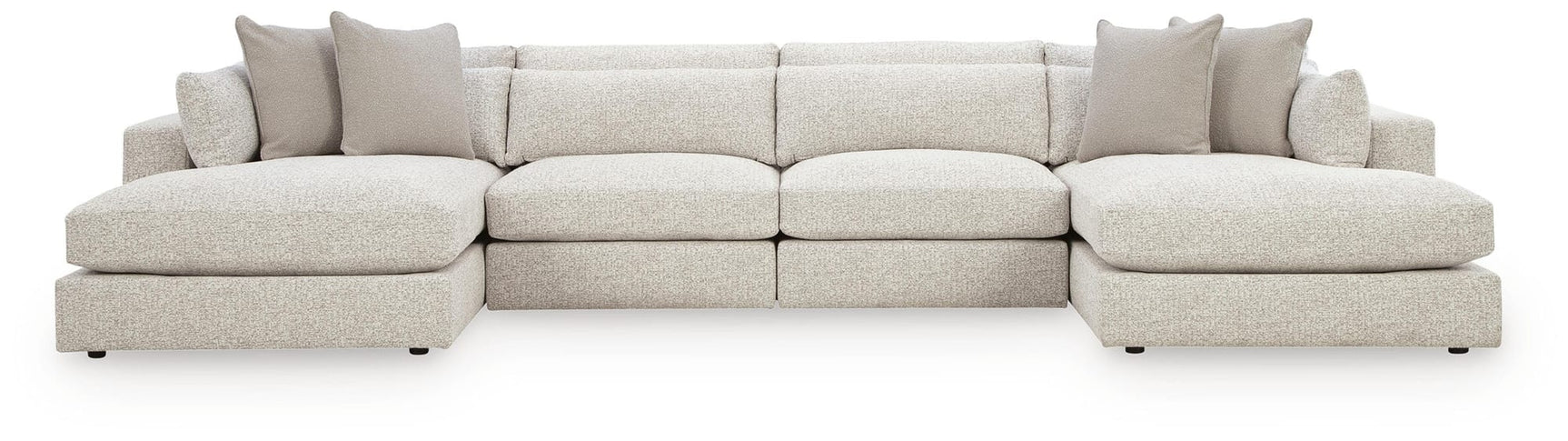 Ashbourne Estate Snowstone 4-Piece Double Chaise Sectional view 4