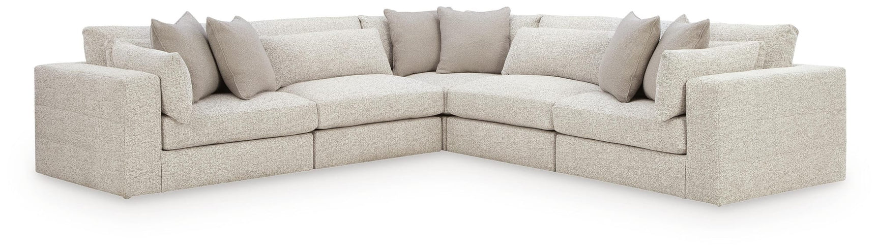 Ashbourne Estate Snowstone 5-Piece Sectional view 4