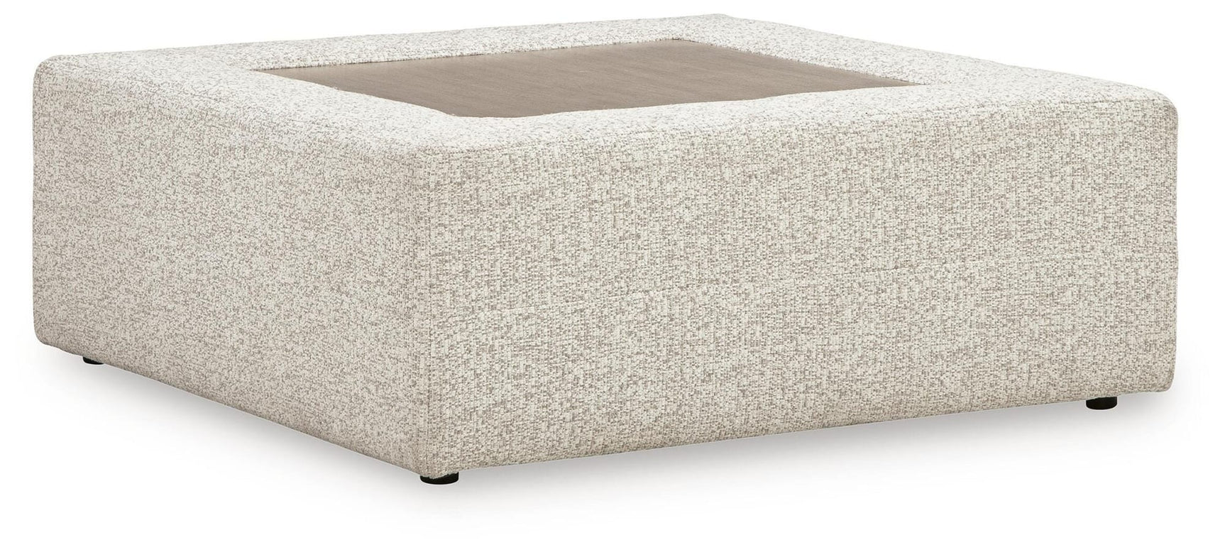 Ashbourne Estate Snowstone Chenille Oversized Accent Ottoman angled view