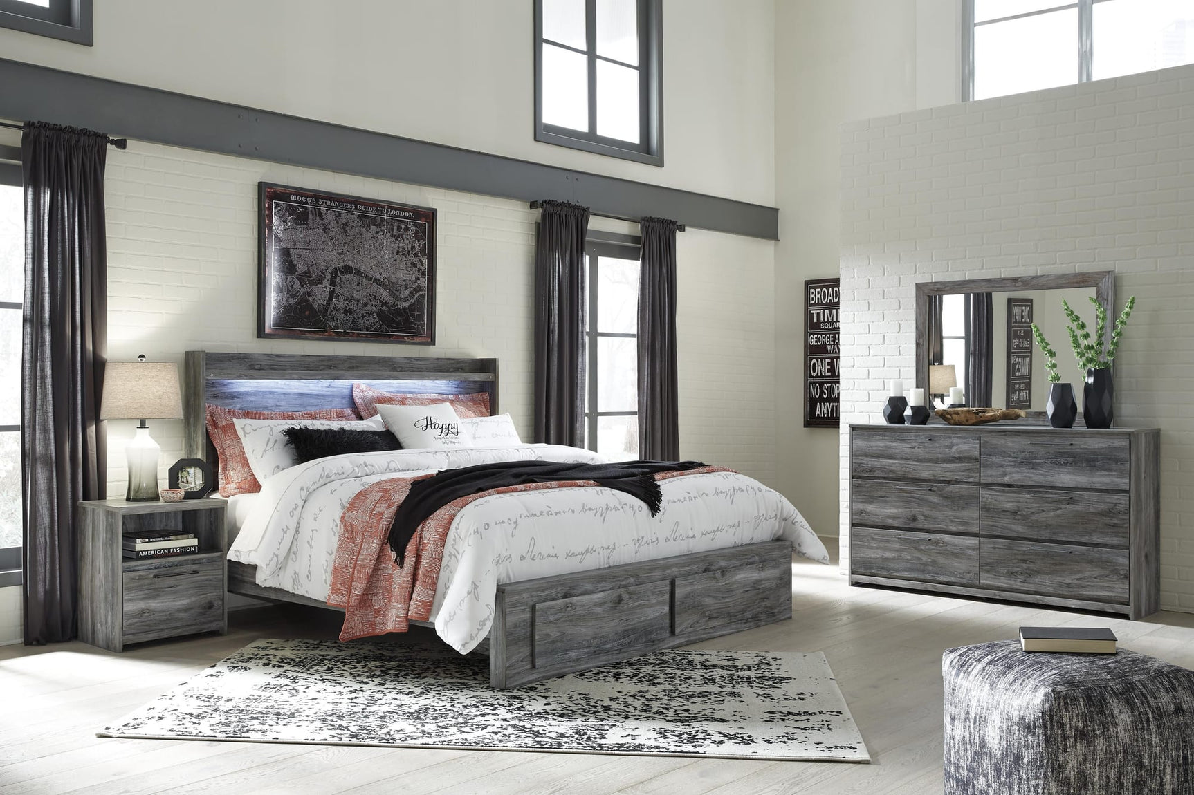 Baystorm Gray Panel Bedroom Set from Decor Furniture