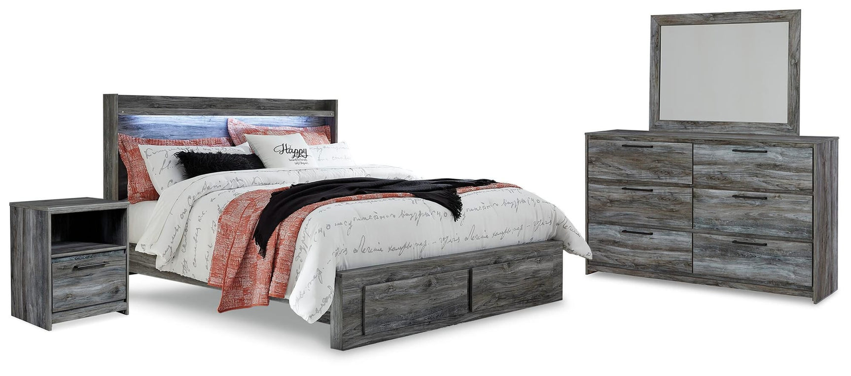 Baystorm Gray Panel Bedroom Set view 11
