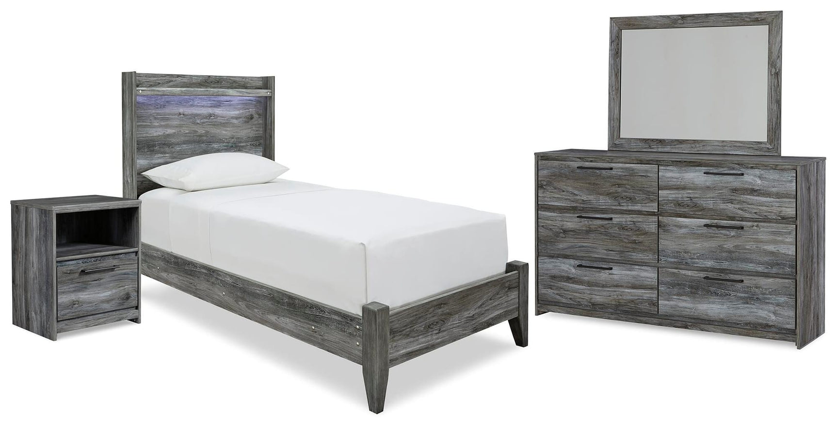 Baystorm Gray Panel Bedroom Set view 27