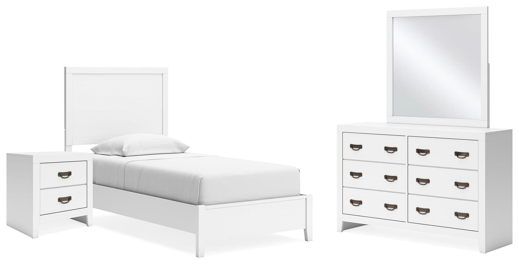 Binterglen White Panel Bedroom Set view 2