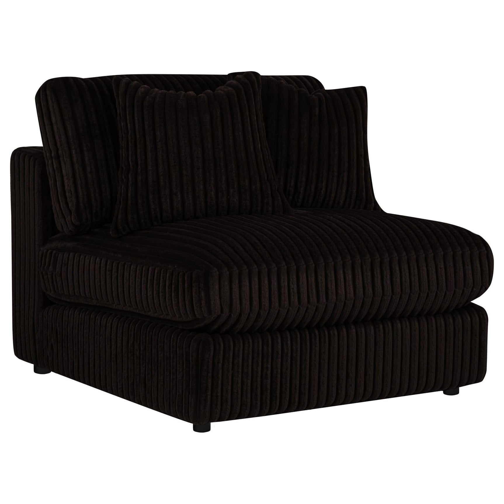 Blaine Upholstered Armless Chair Chocolate from Decor Furniture