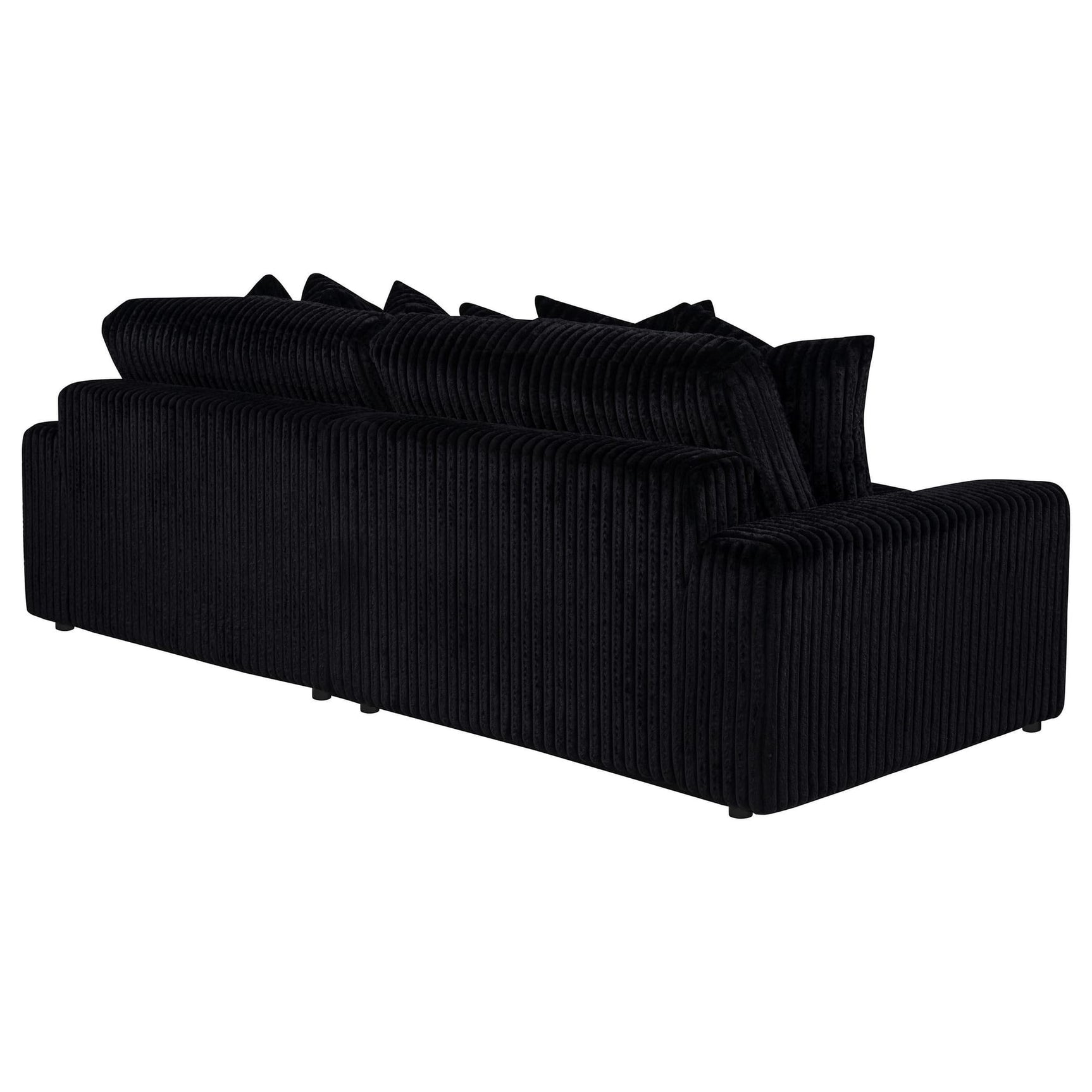 Blaine Upholstered Reversible Chaise Sectional Sofa Black view 7