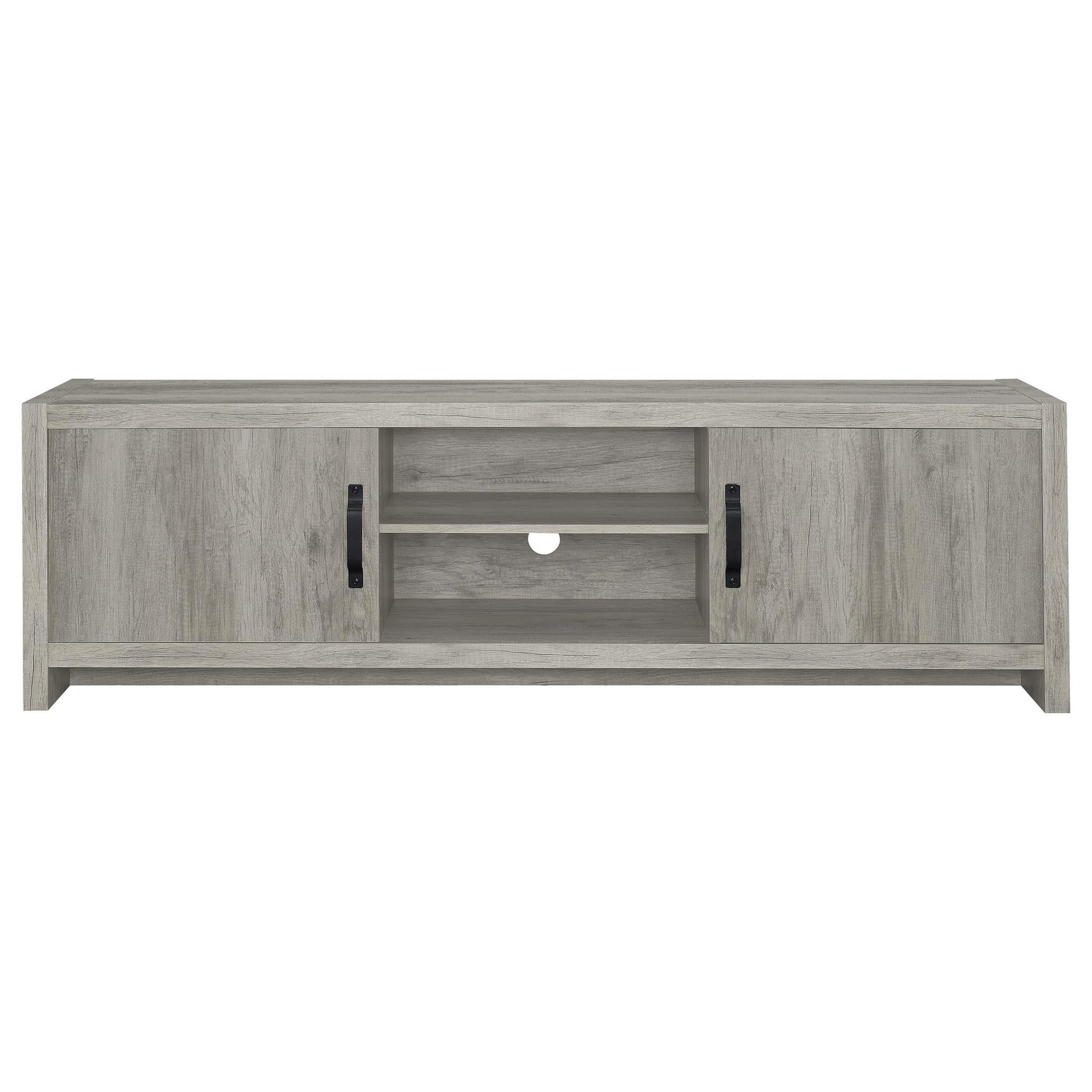 Burke 3-Piece TV Entertainment Center Fits 75-Inch TVs Grey Driftwood view 5