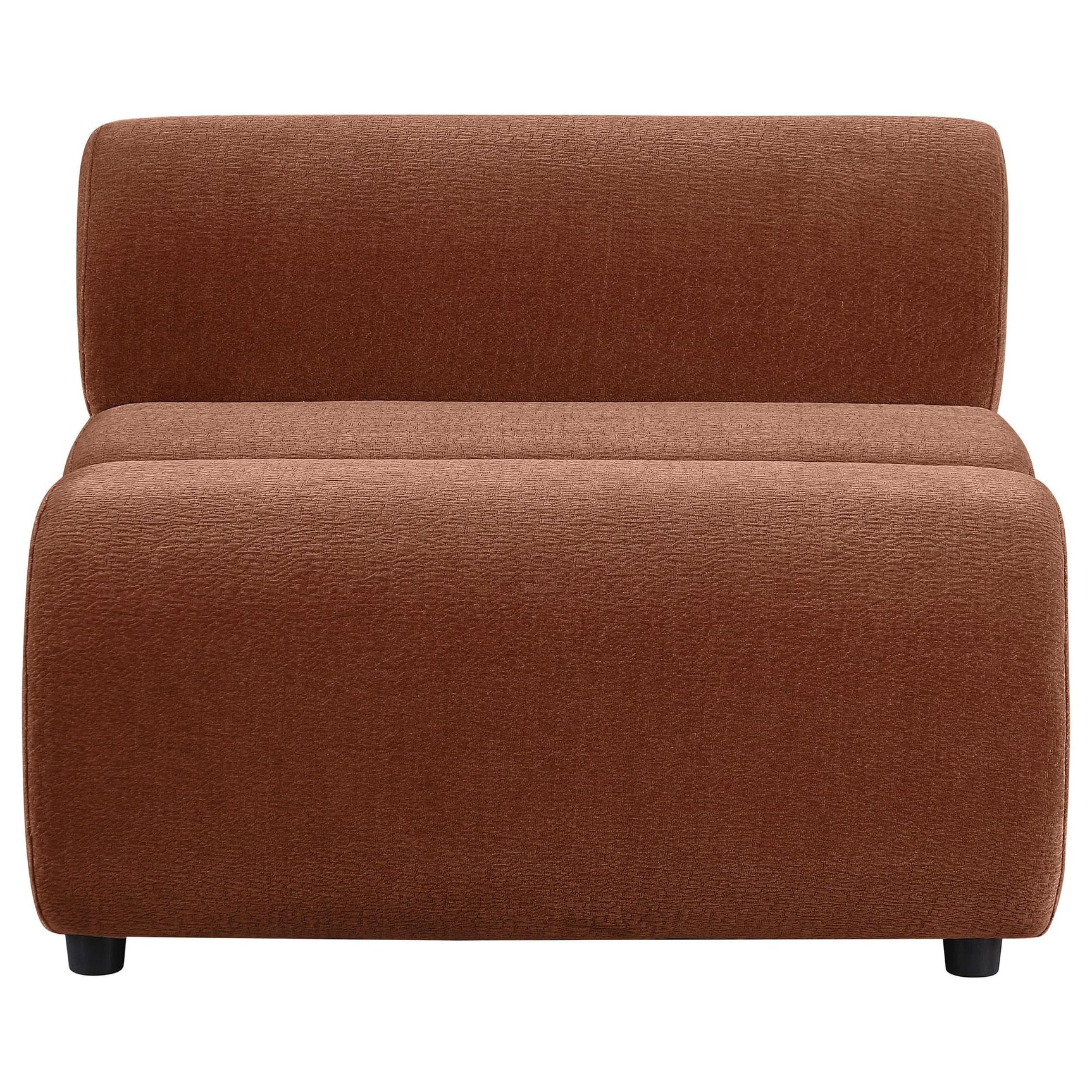 Byrne Velvet Upholstered Armless Chair Rust view 2
