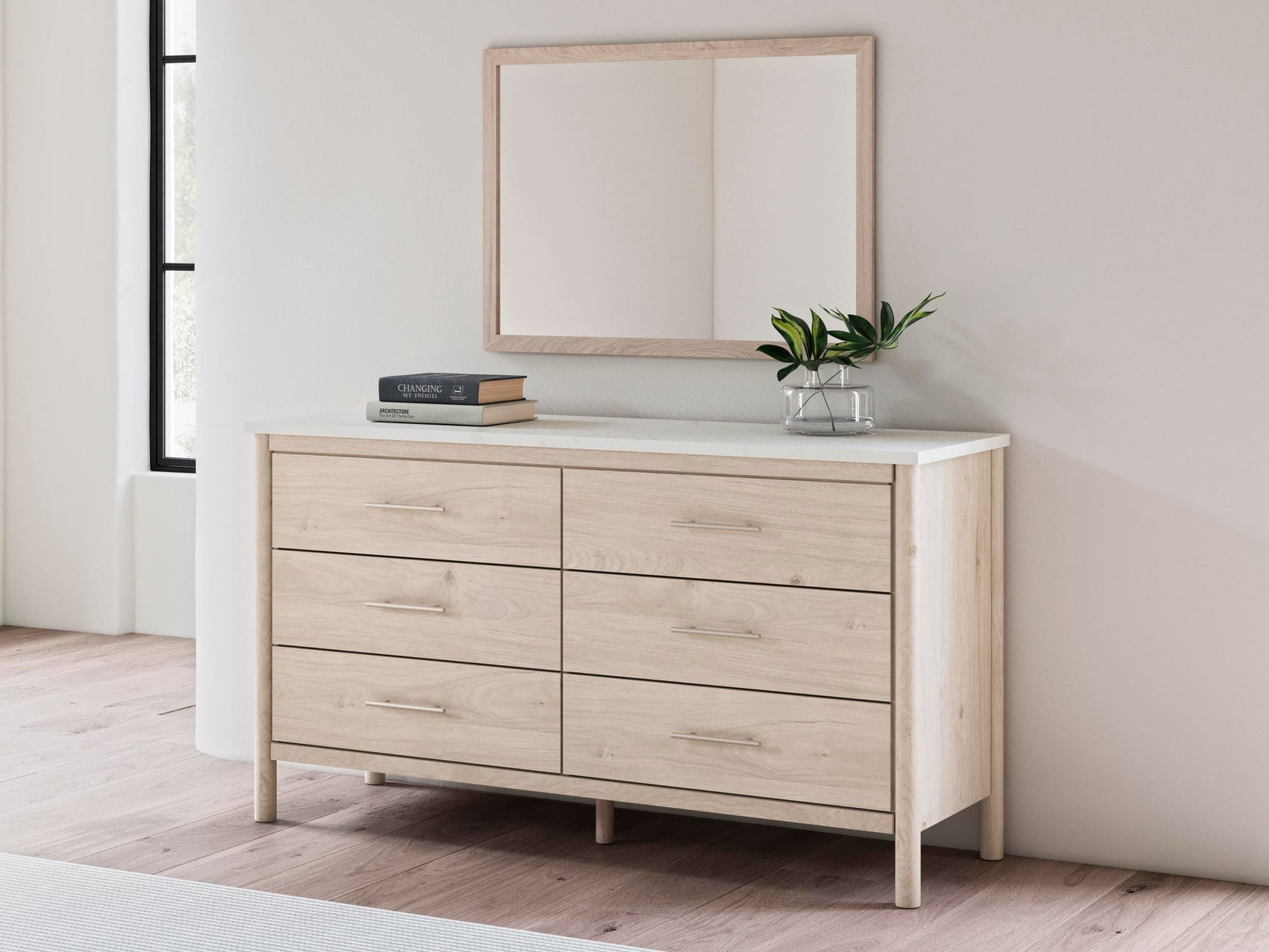Cadmori Two-tone Upholstered Panel Bedroom Set from Decor Furniture
