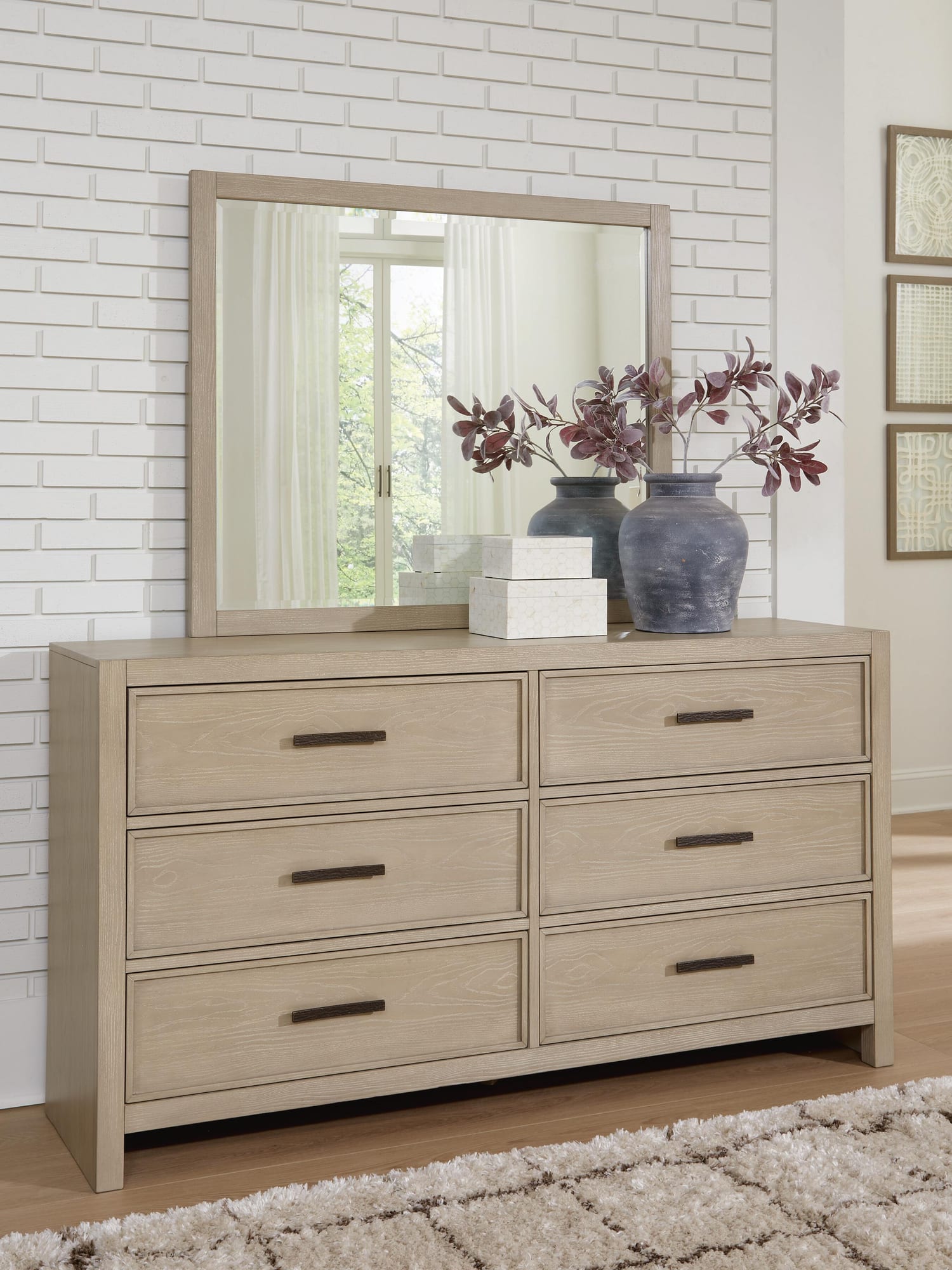 Calmoro Gray Bookcase Bedroom Set view 10