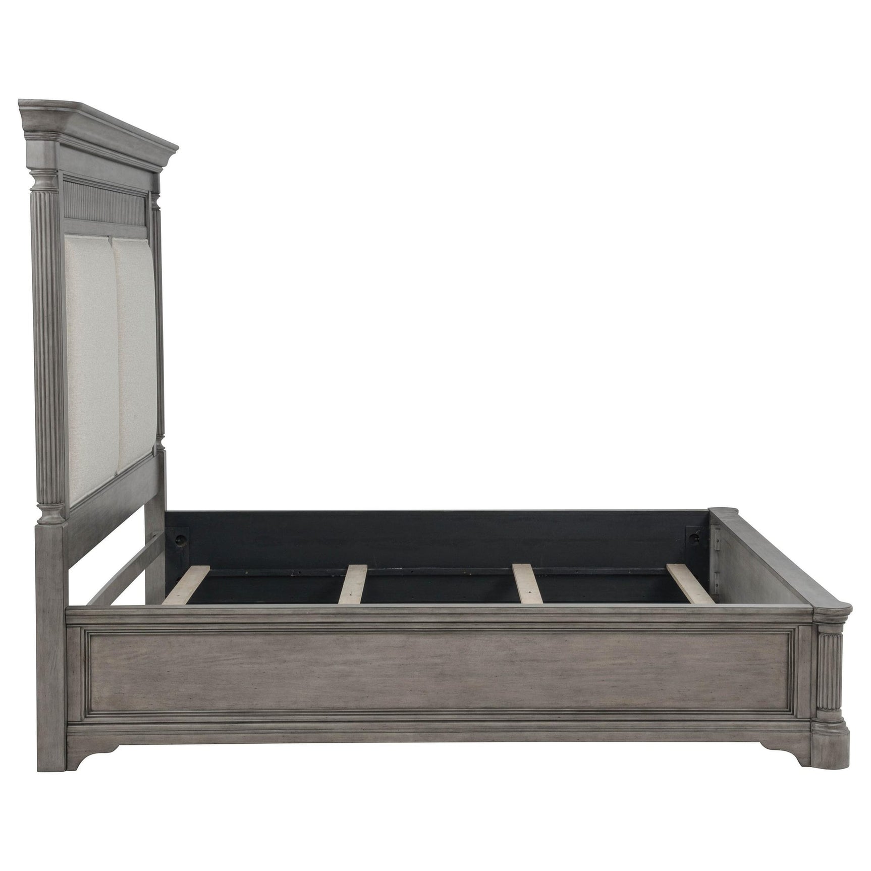 Cresswell Eastern King Upholstered Panel Bed Weathered Taupe view 6
