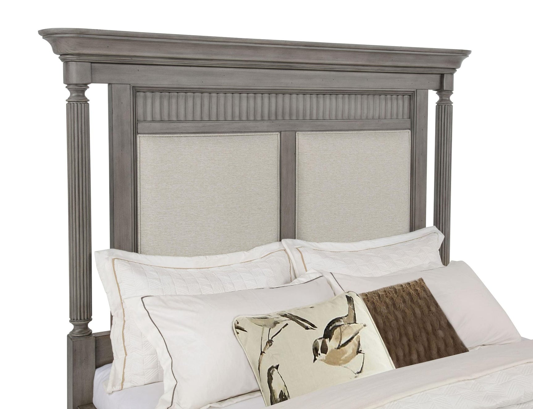 Cresswell Eastern King Upholstered Storage Platform Bed Weathered Taupe view 9
