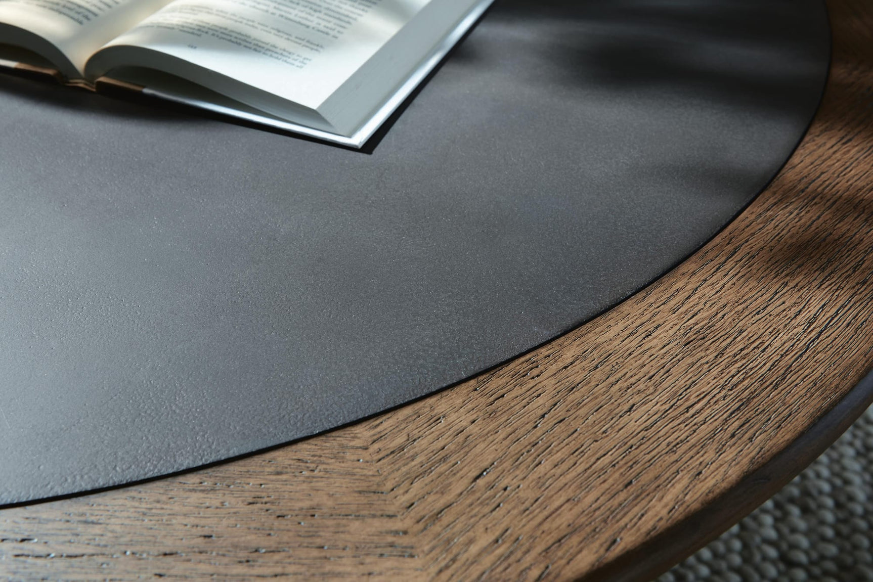 Dontayne Warm Brown Coffee Table detail view